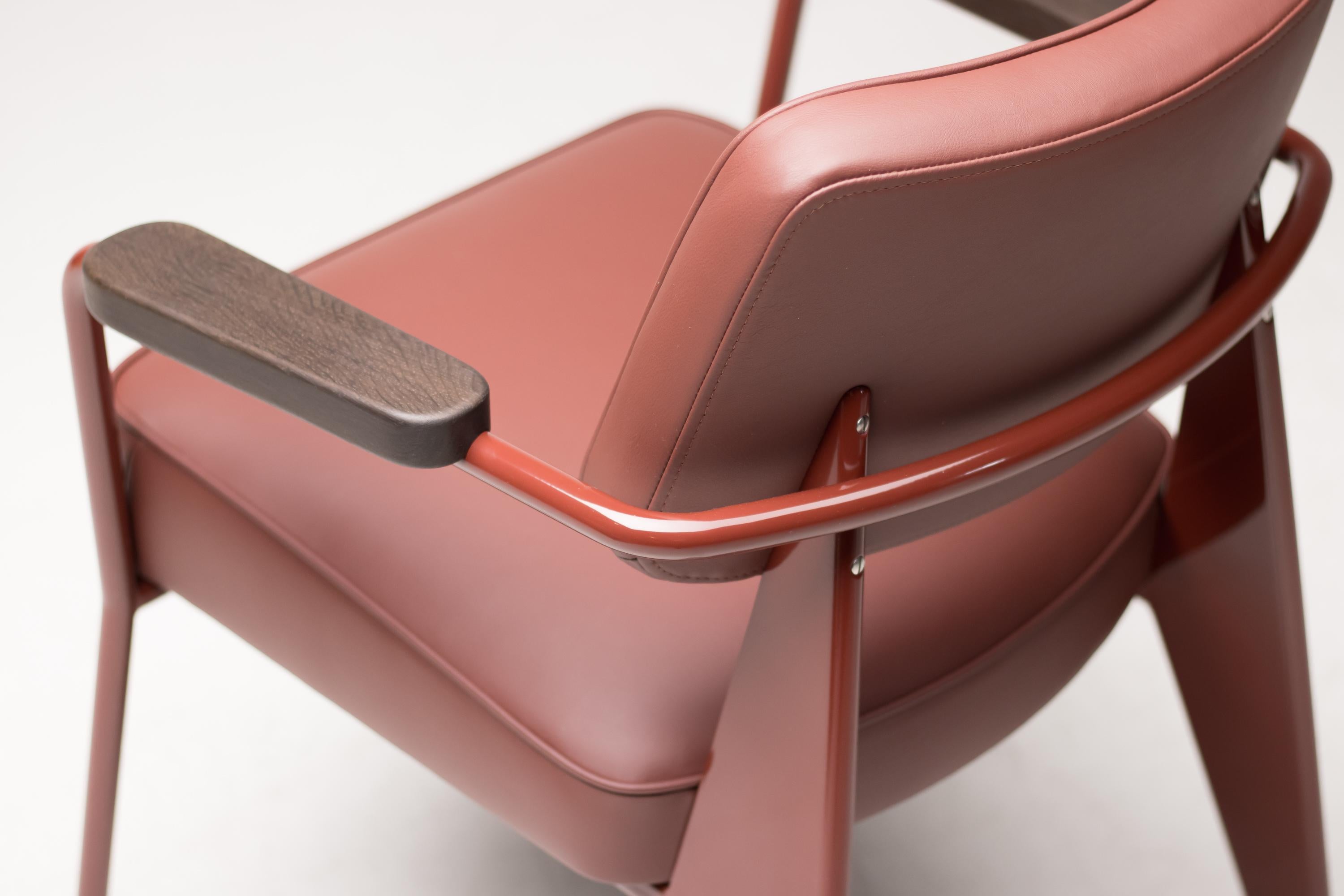 Jean Prouvé Fauteuil Direction, Japanese Red 1