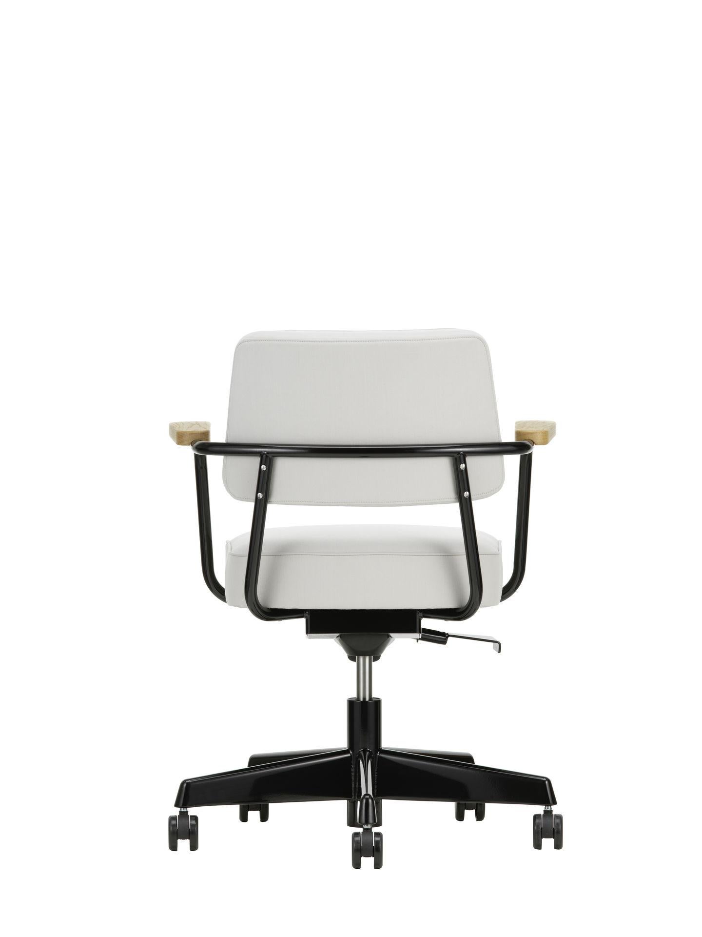 Leather Jean Prouvé Fauteuil Direction Pivotant Office Chair by Vitra