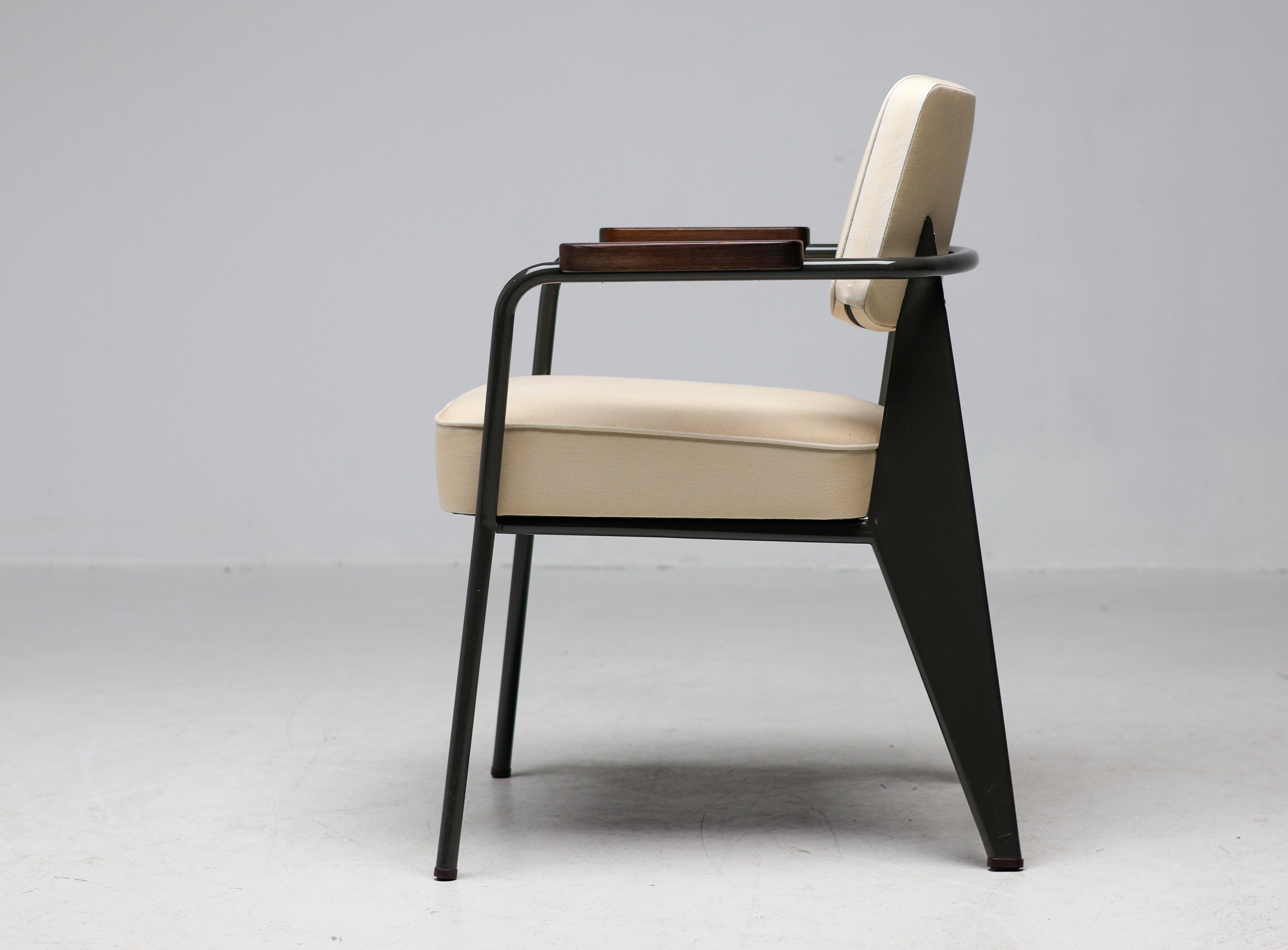 Steel Jean Prouvé Fauteuil Direction RAW Limited Edition For Sale