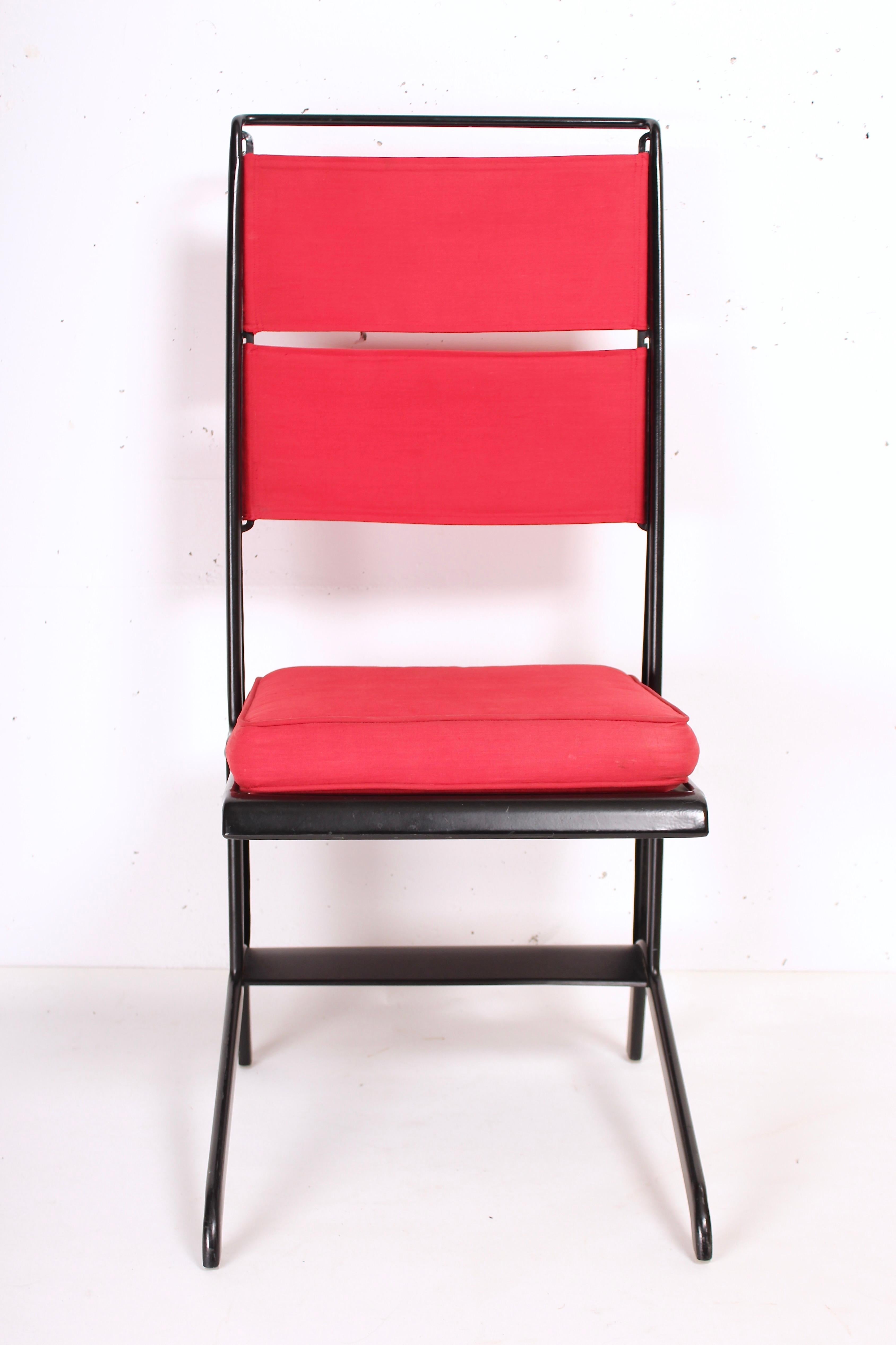 French Jean Prouvé Folding Chair Designed 1930, Manufactured by Tecta, 1983 For Sale