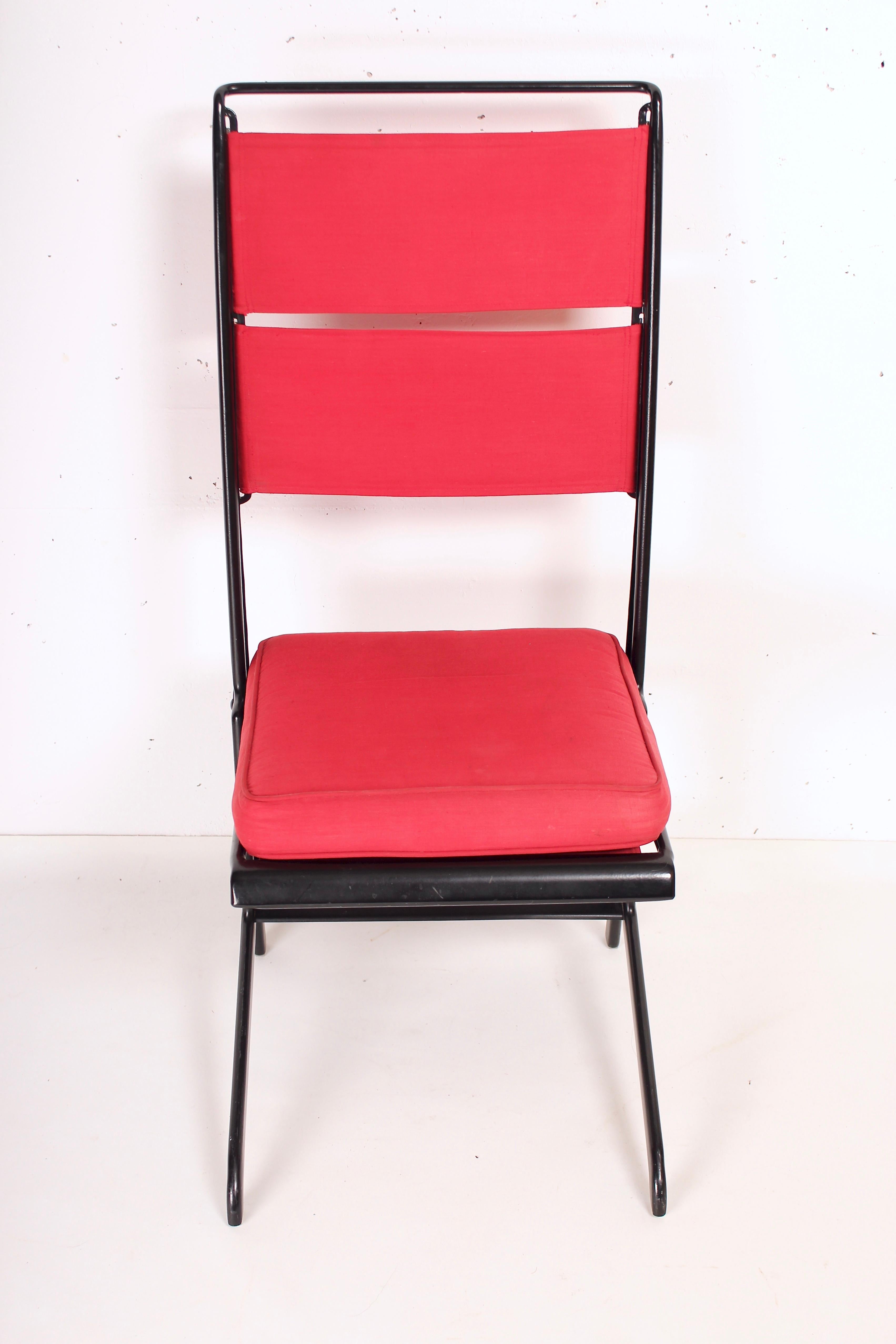 Jean Prouvé Folding Chair Designed 1930, Manufactured by Tecta, 1983 In Good Condition For Sale In Santa Gertrudis, Baleares