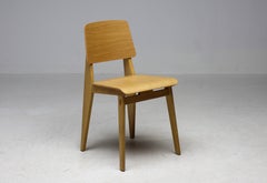 Jean Prouvé for Vitra  Chaise Tout Bois  Natural Oak  Icon of Raw Elegance