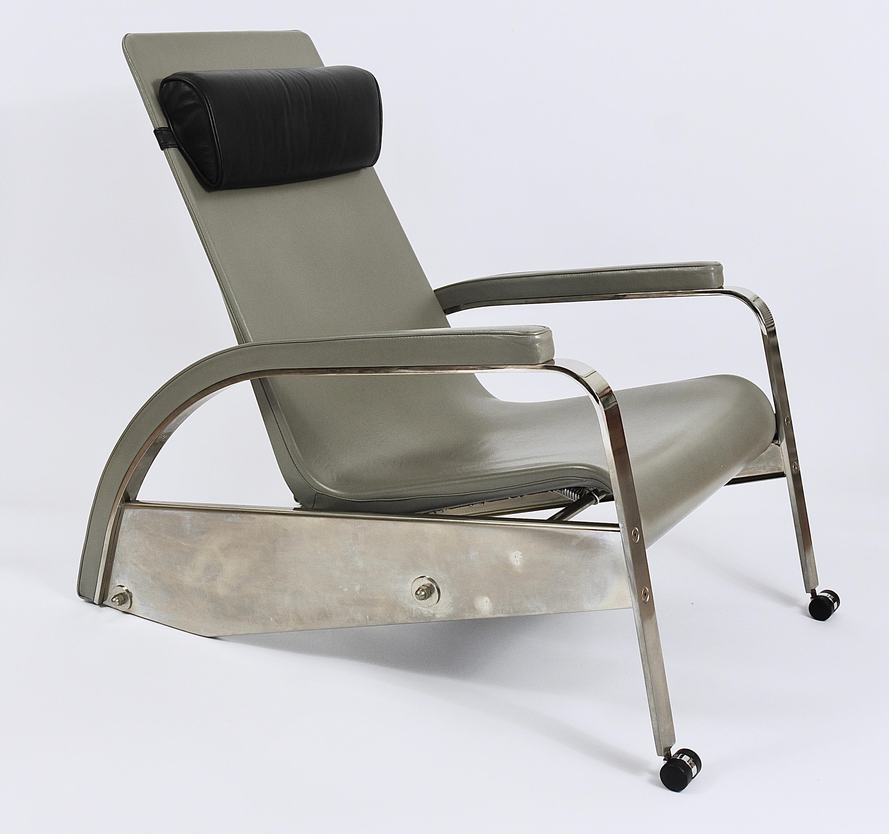 Bauhaus Jean Prouvé Grand Repos 1920s Design Limited Chair D80 by Tecta Germany, 1980s