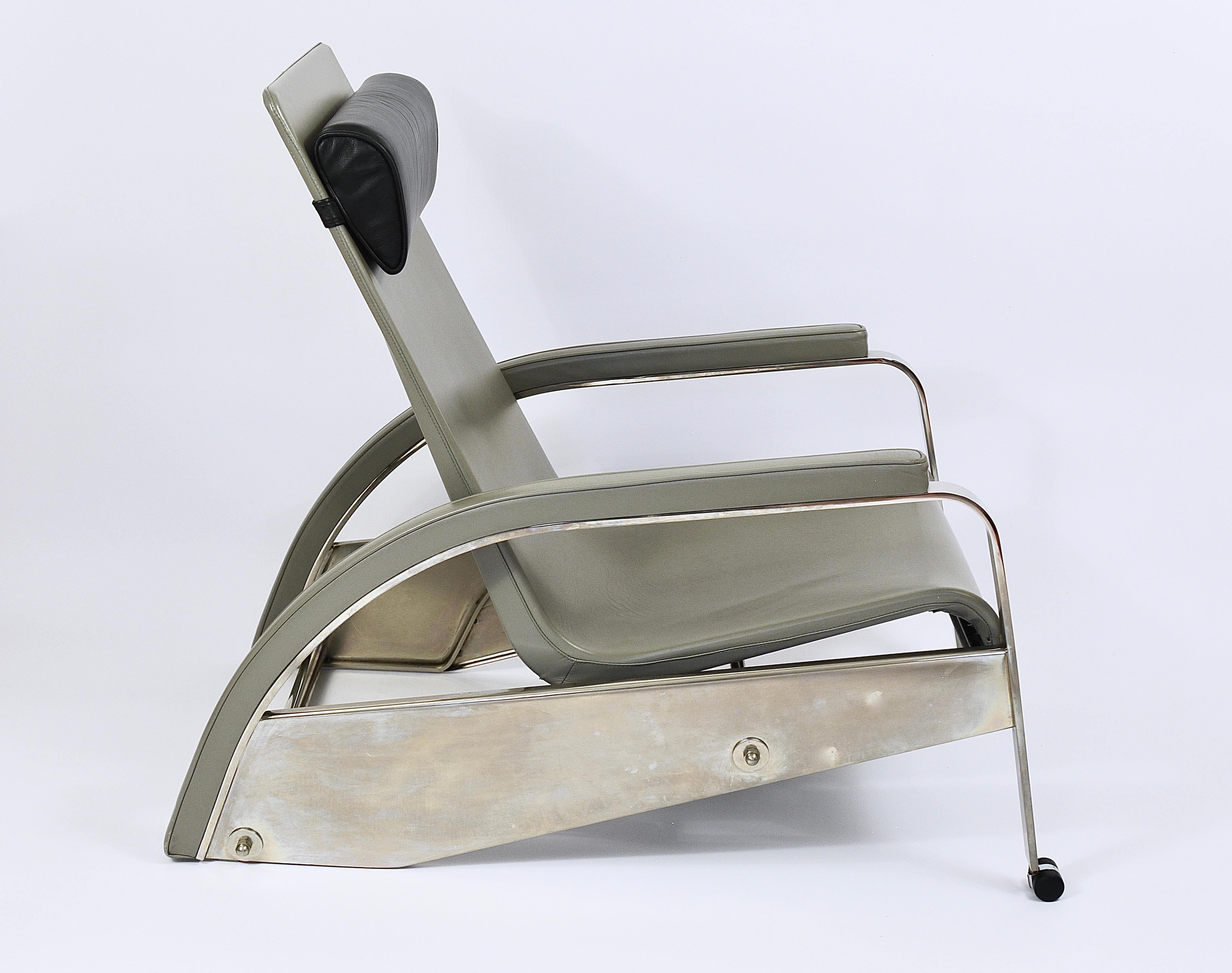 Metal Jean Prouvé Grand Repos 1920s Design Limited Chair D80 by Tecta Germany, 1980s