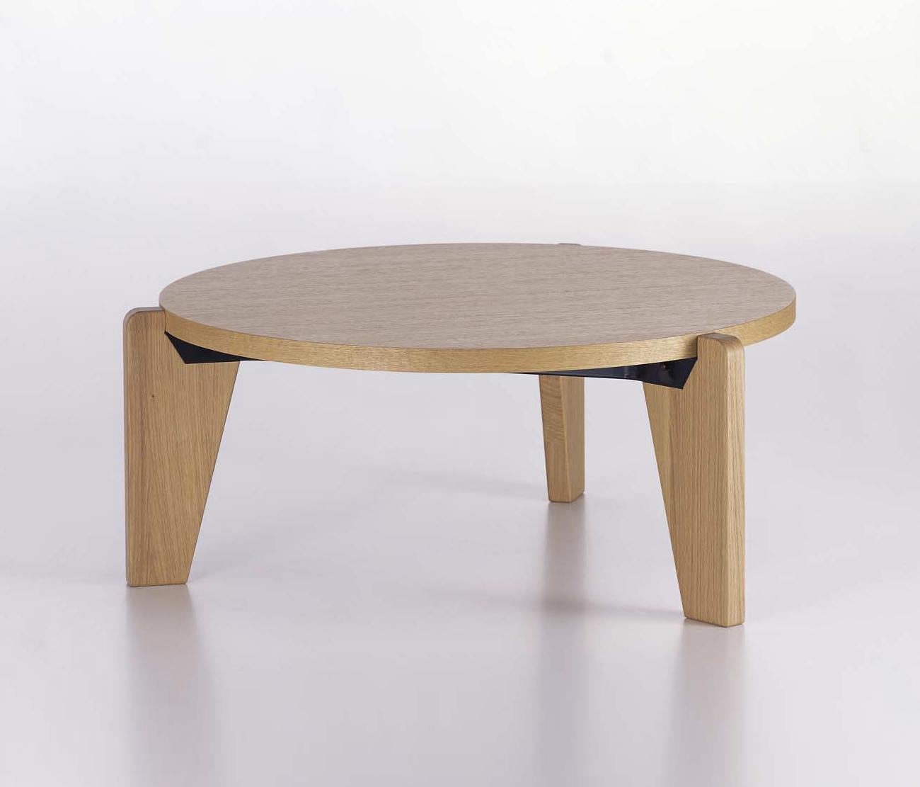 Jean Prouvé Guéridon Bas Coffee Table in Smoked Oak for Vitra 1
