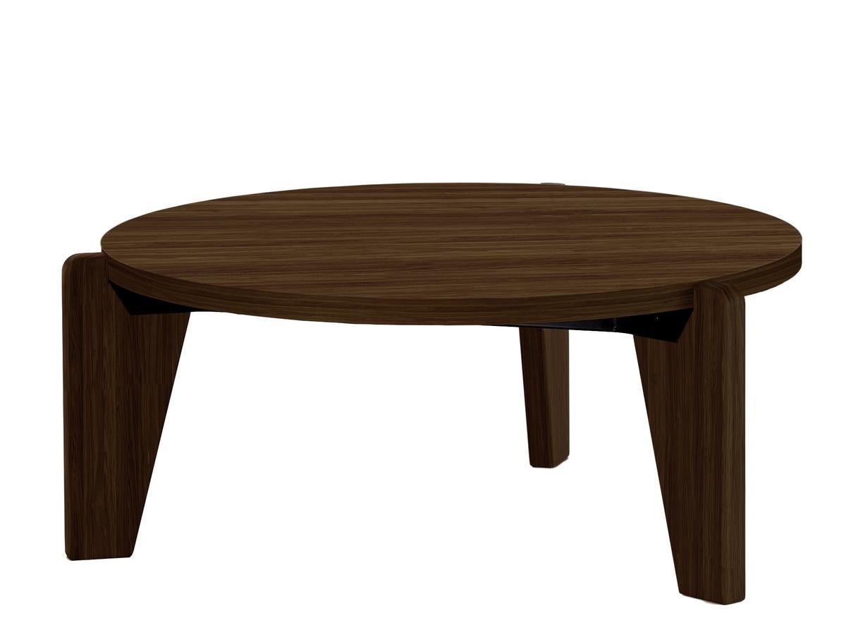 Jean Prouvé Guéridon Bas Coffee Table in Smoked Oak for Vitra 2