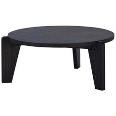 Jean Prouvé Guéridon Bas Coffee Table in Smoked Oak for Vitra