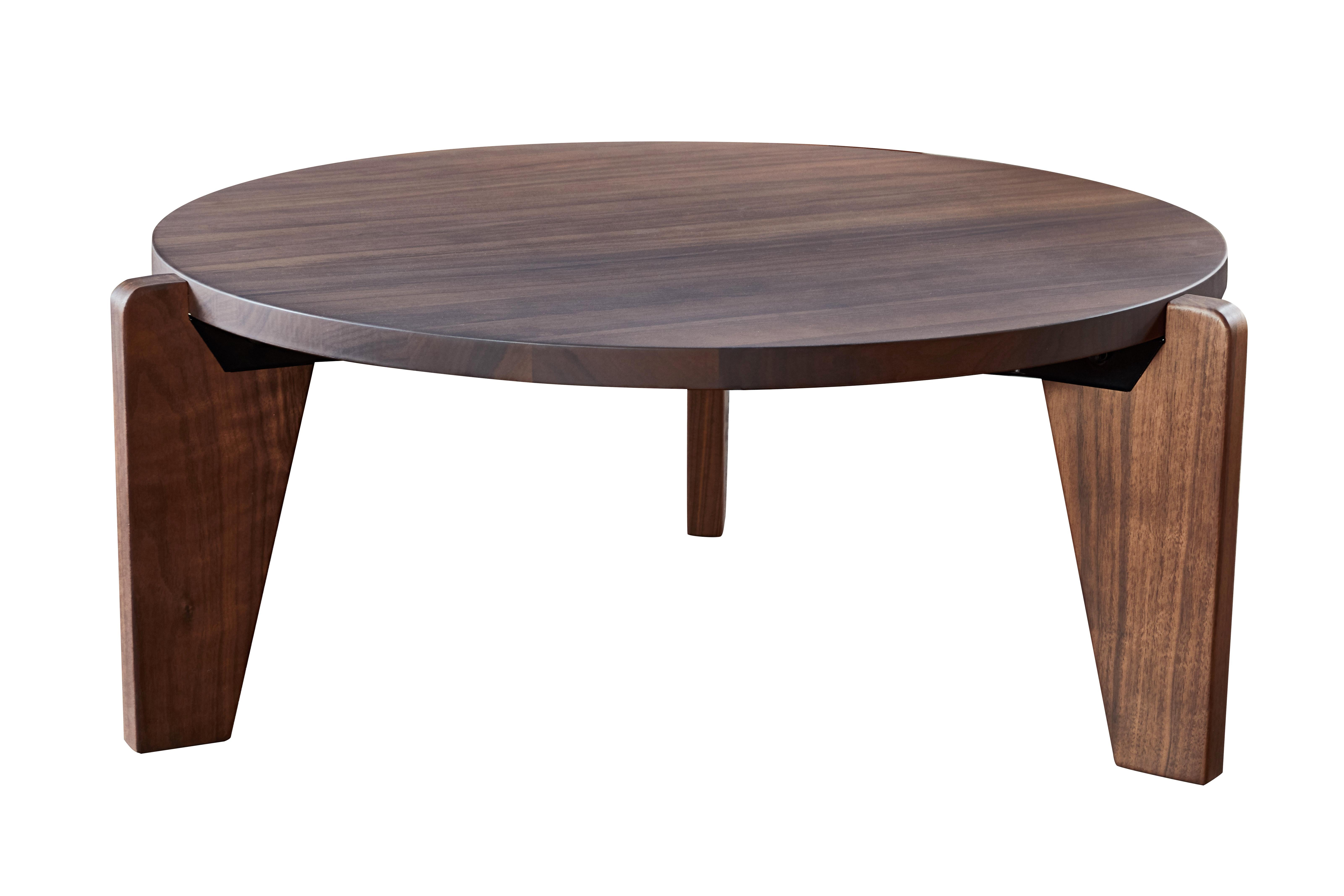 Jean Prouvé Guéridon Bas Coffee Table in Walnut for Vitra 11