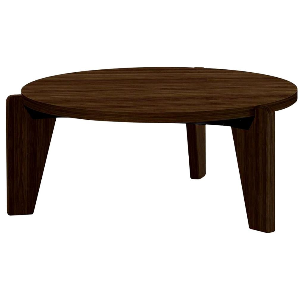 Jean Prouvé Guéridon Bas Coffee Table in Walnut for Vitra