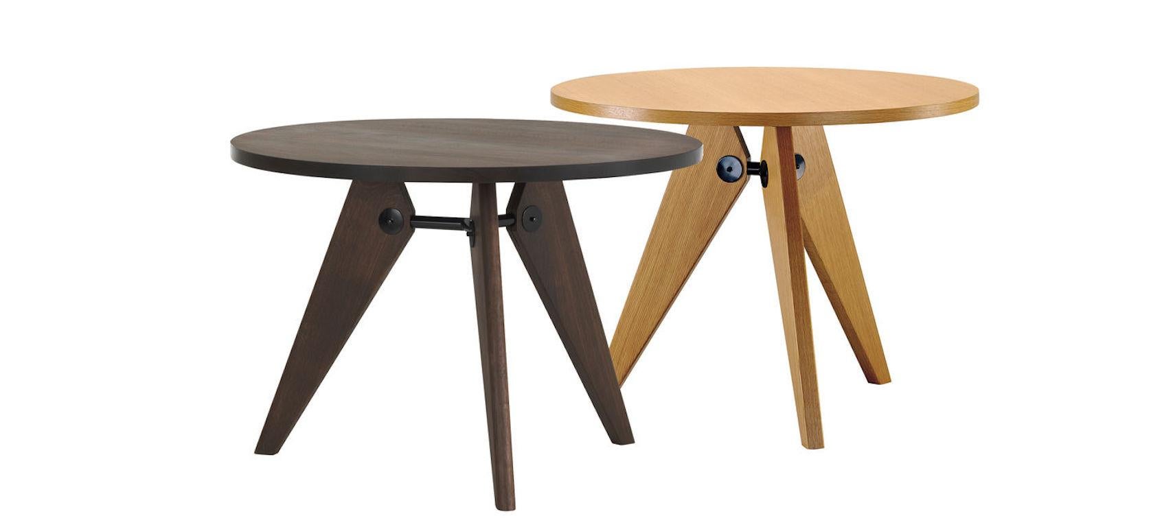 French Jean Prouvé Guéridon Dining Table in Natural Oak for Vitra For Sale