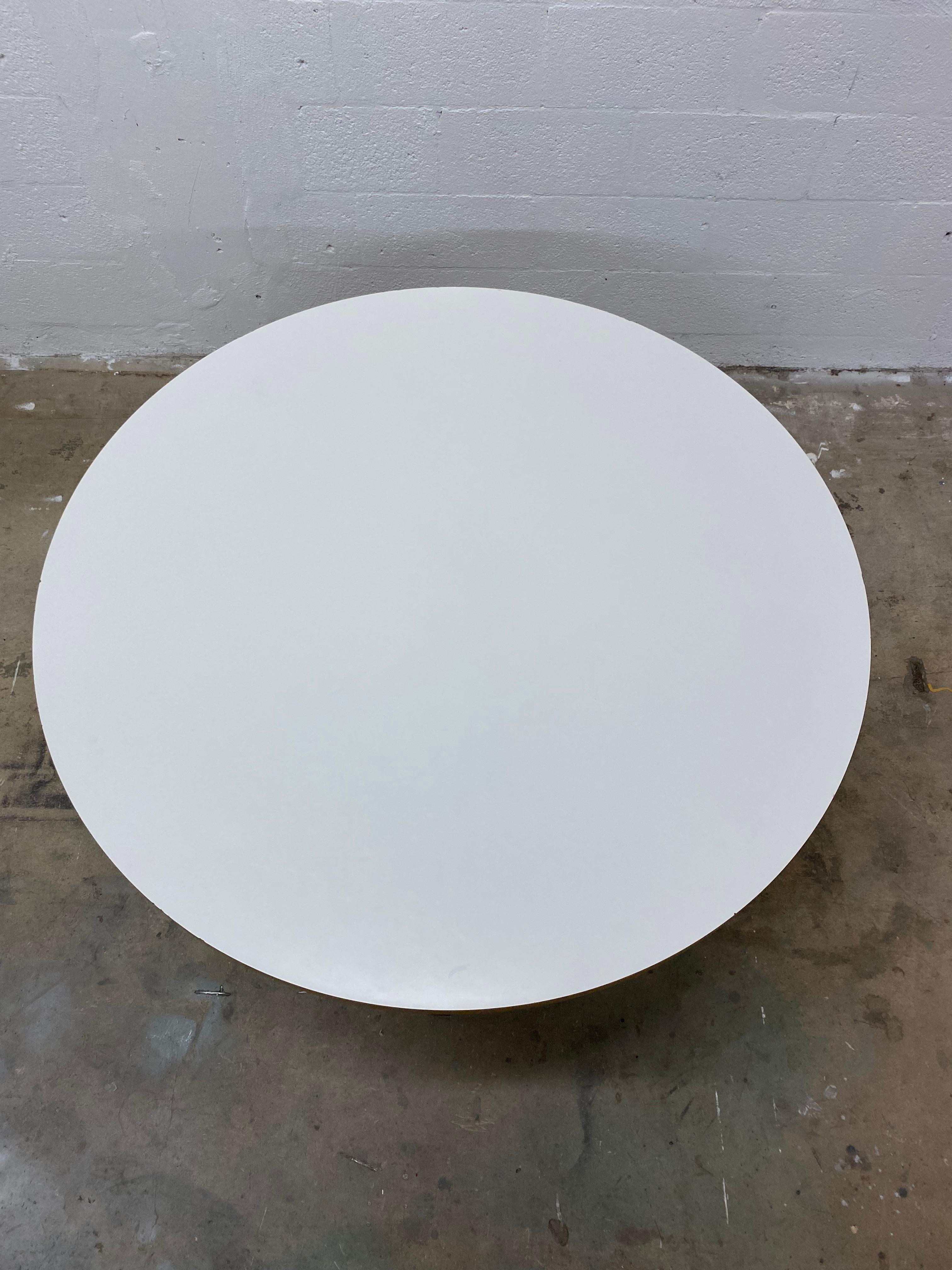 Jean Prouve 'Gueridon' Round Dining Table with White Laminate Top for Vitra 2