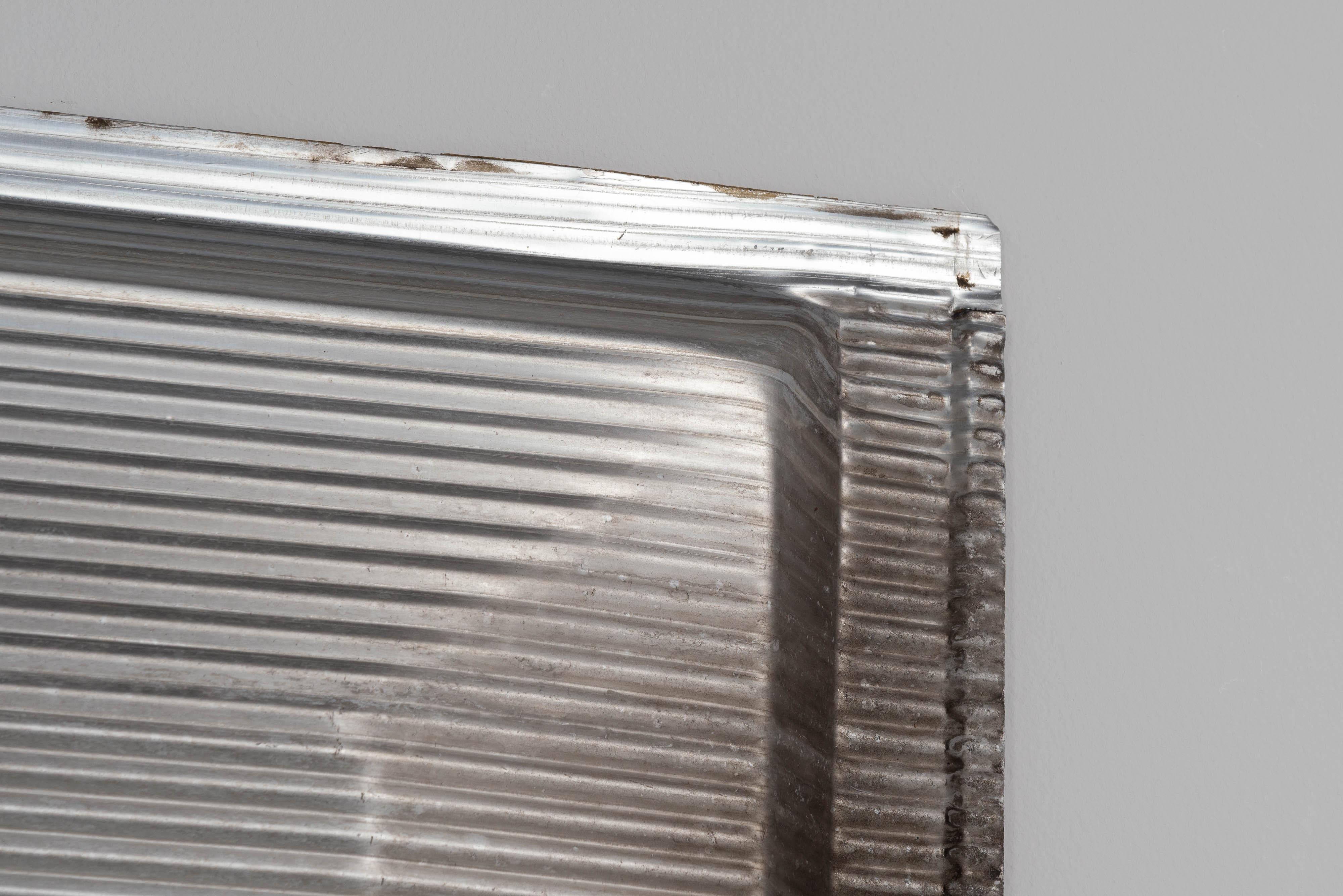 French Jean Prouvé INSA facade ribbed panel France 1960 For Sale