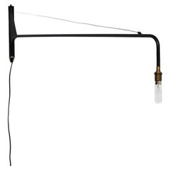 Jean Prouvé-inspirierte Wandlampe 1970er Jahre Französisches Design Original Vintage Metall Lampe