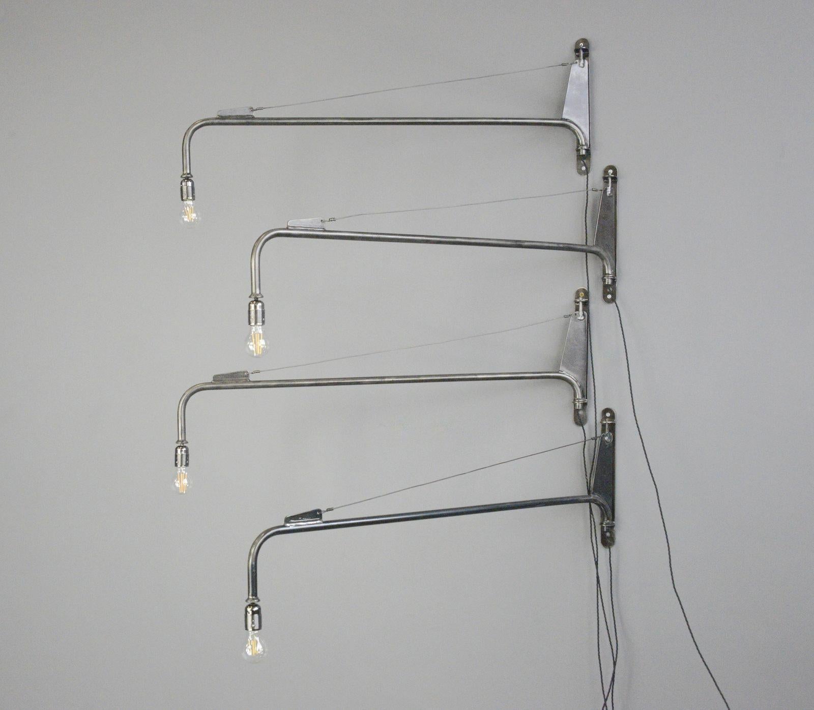 Jean Prouve Jib Wall Lights, Circa 1940s 7