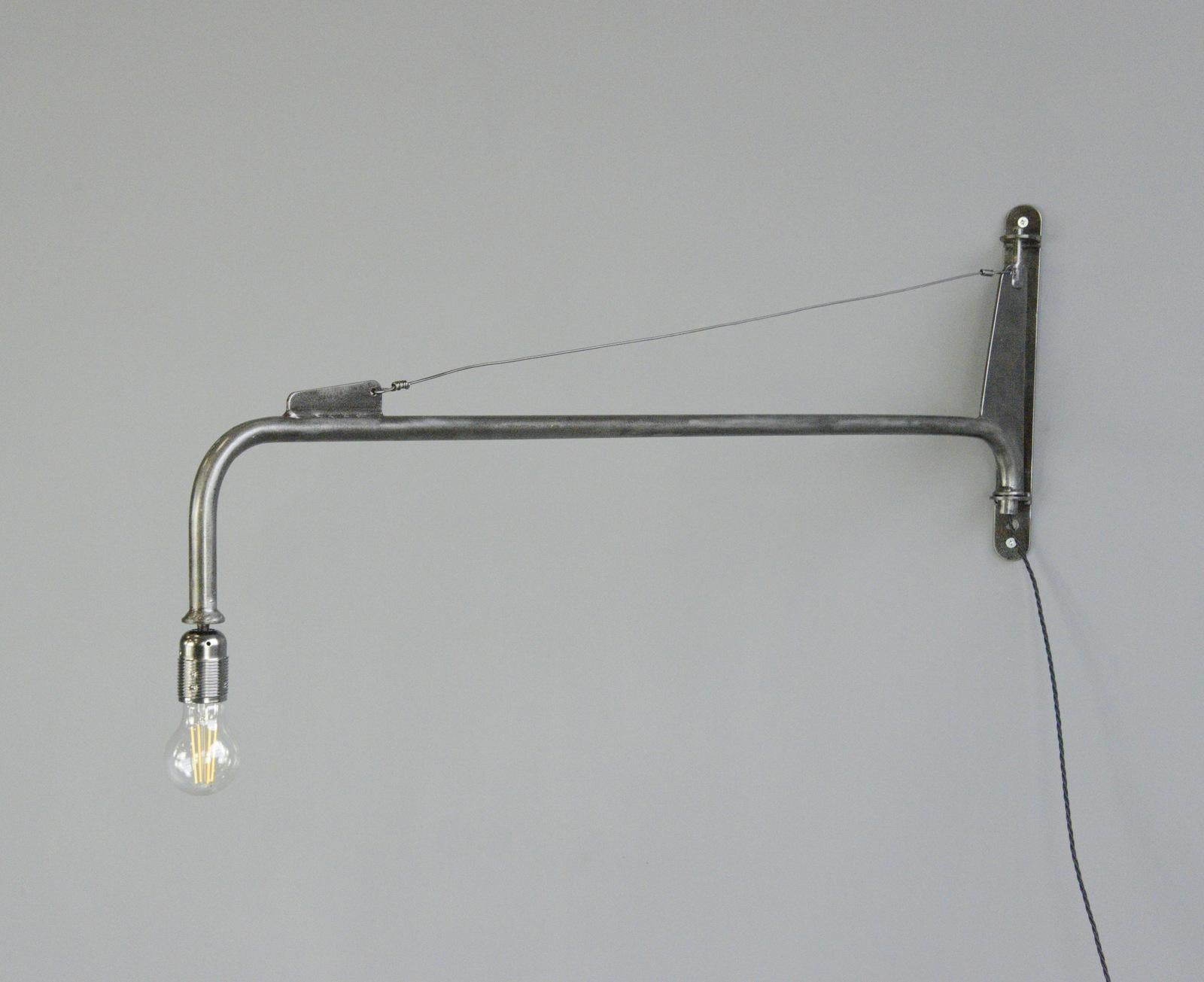 Jean Prouve Jib Wall Lights, Circa 1940s 1