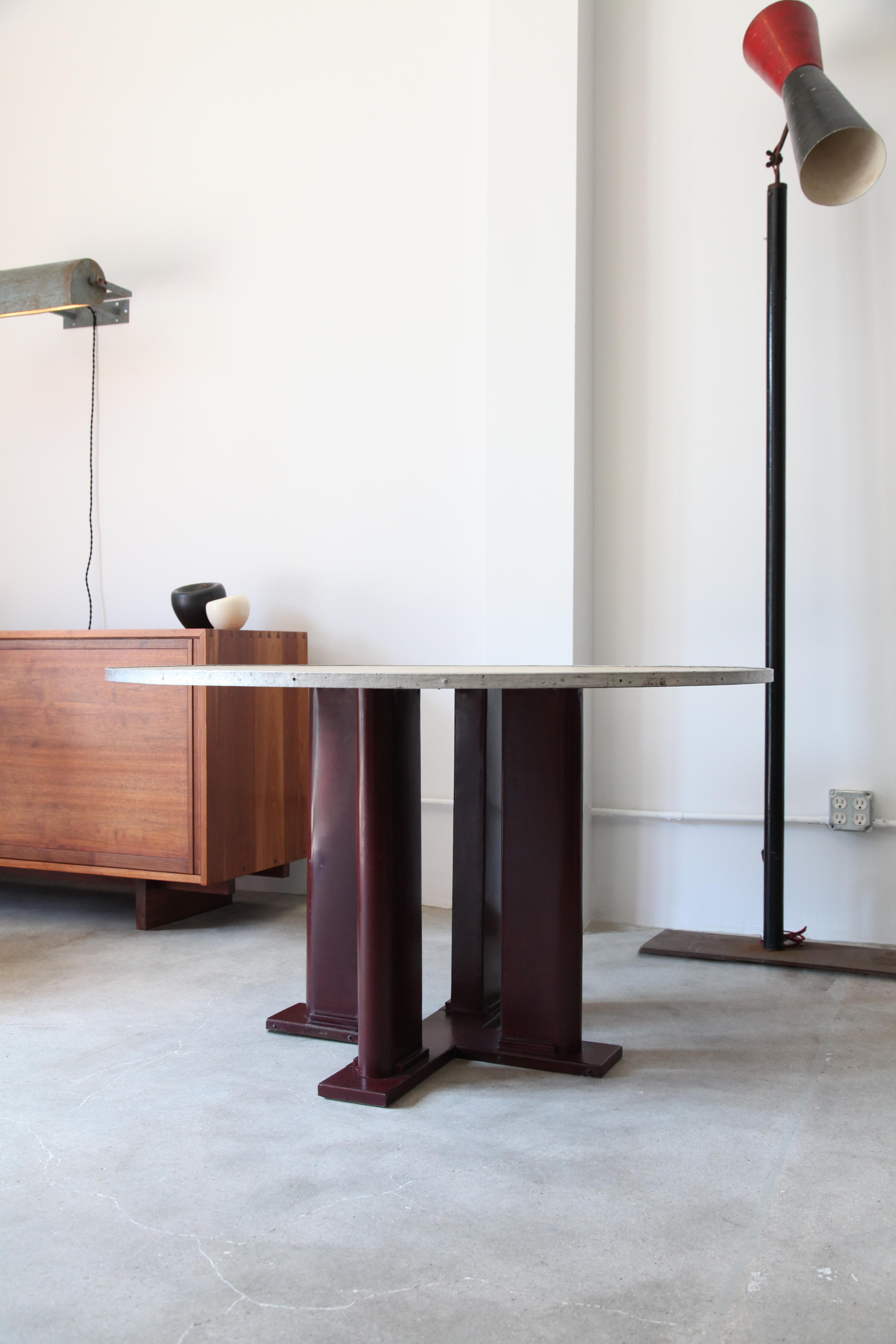 Heres a early dining table by Jean Prouvé and Jules Leleu from the Martel de Janville Sanatorium, circa 1935.