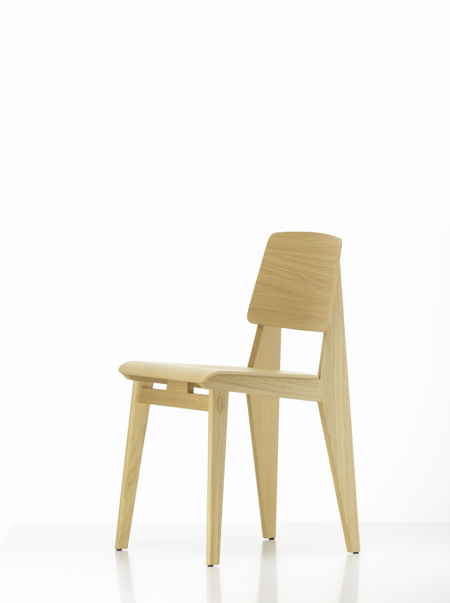 Jean Prouvé Light Oak Chaise Tout Bois Chair by Vitra 4