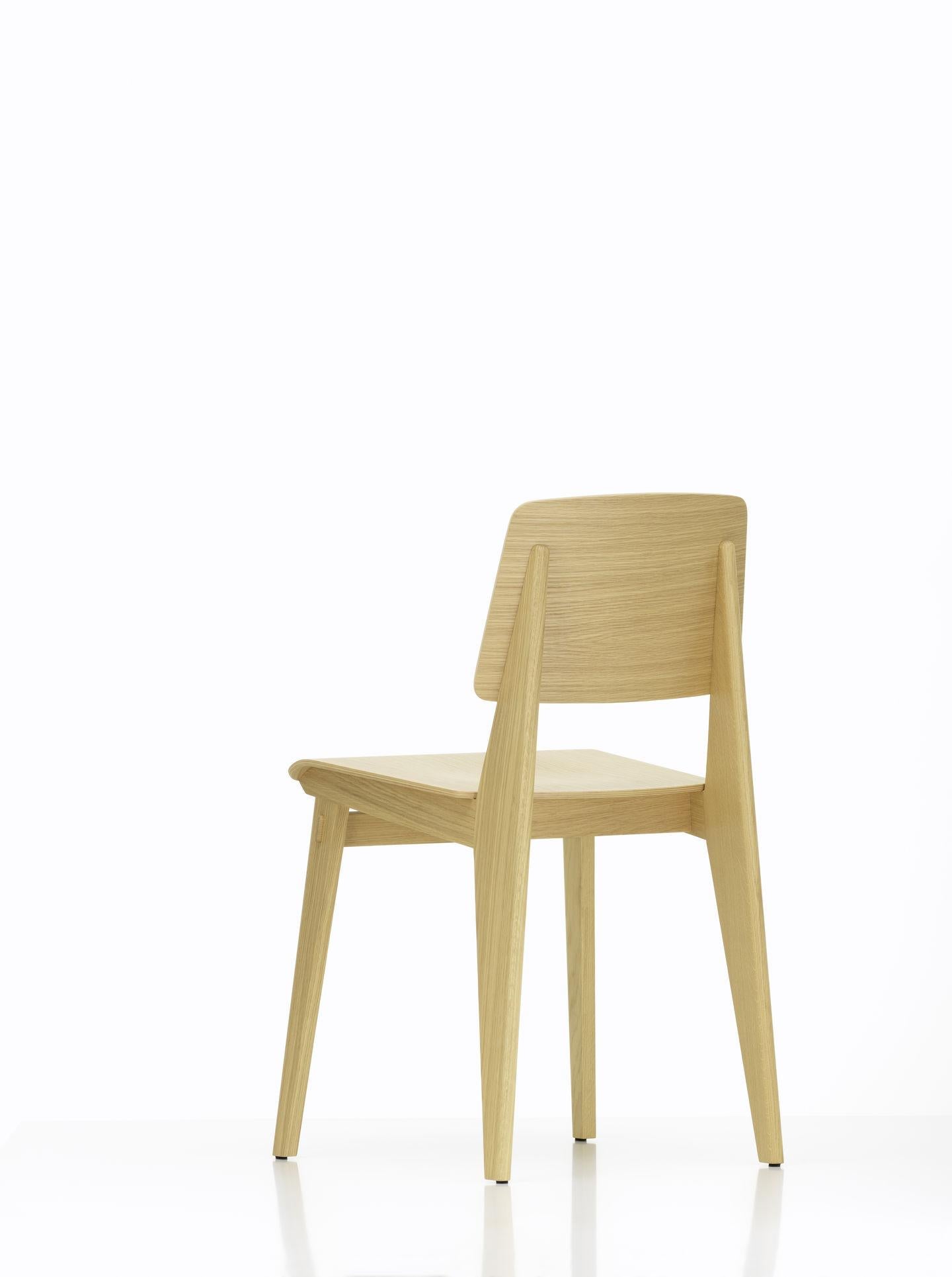 Jean Prouvé Light Oak Chaise Tout Bois Chair by Vitra 7