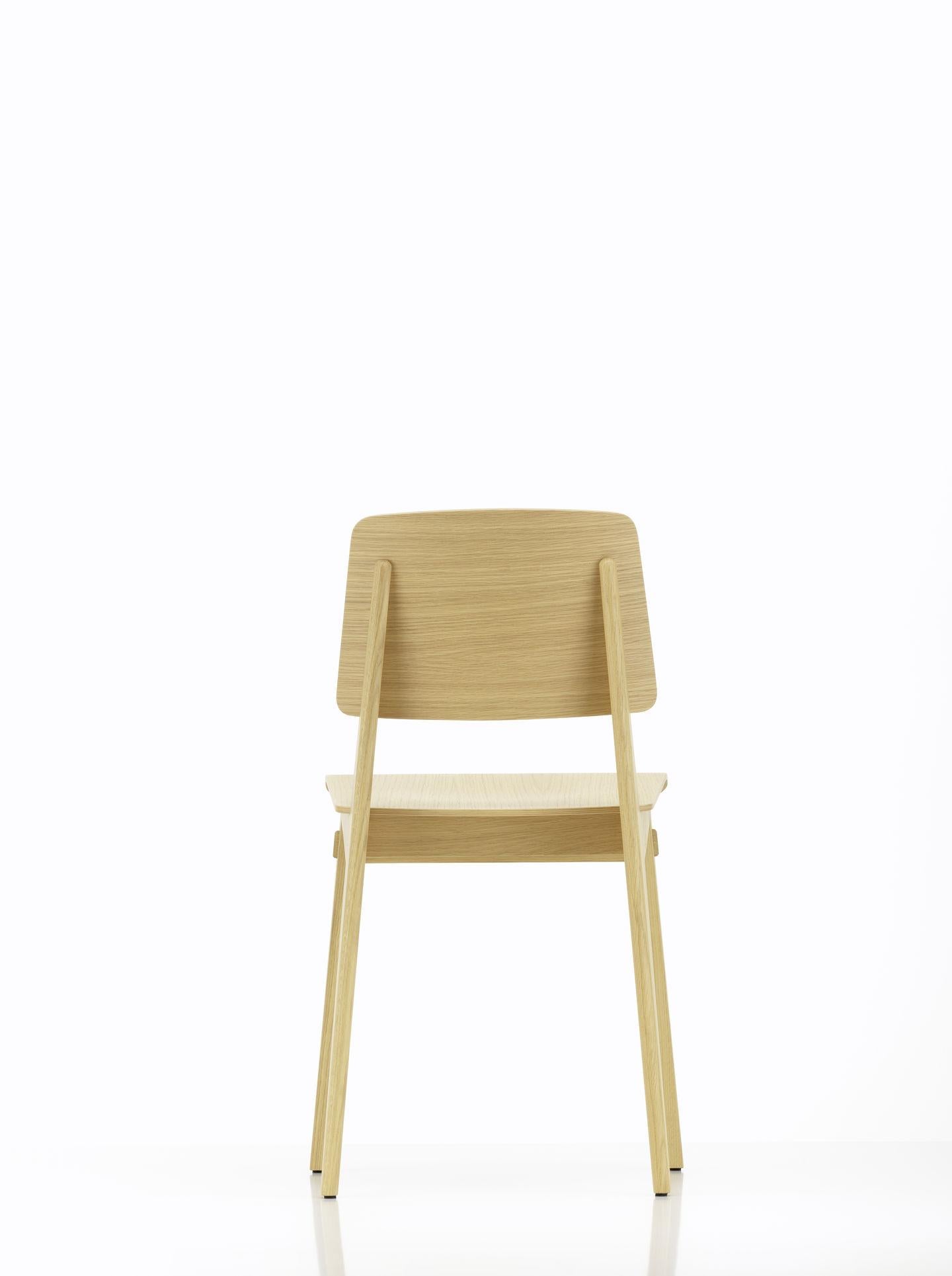 Jean Prouvé Light Oak Chaise Tout Bois Chair by Vitra 9