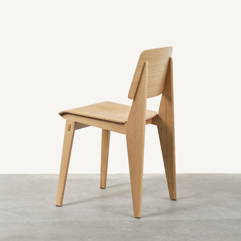 Jean Prouvé Light Oak Chaise Tout Bois Chair by Vitra For Sale at 1stDibs