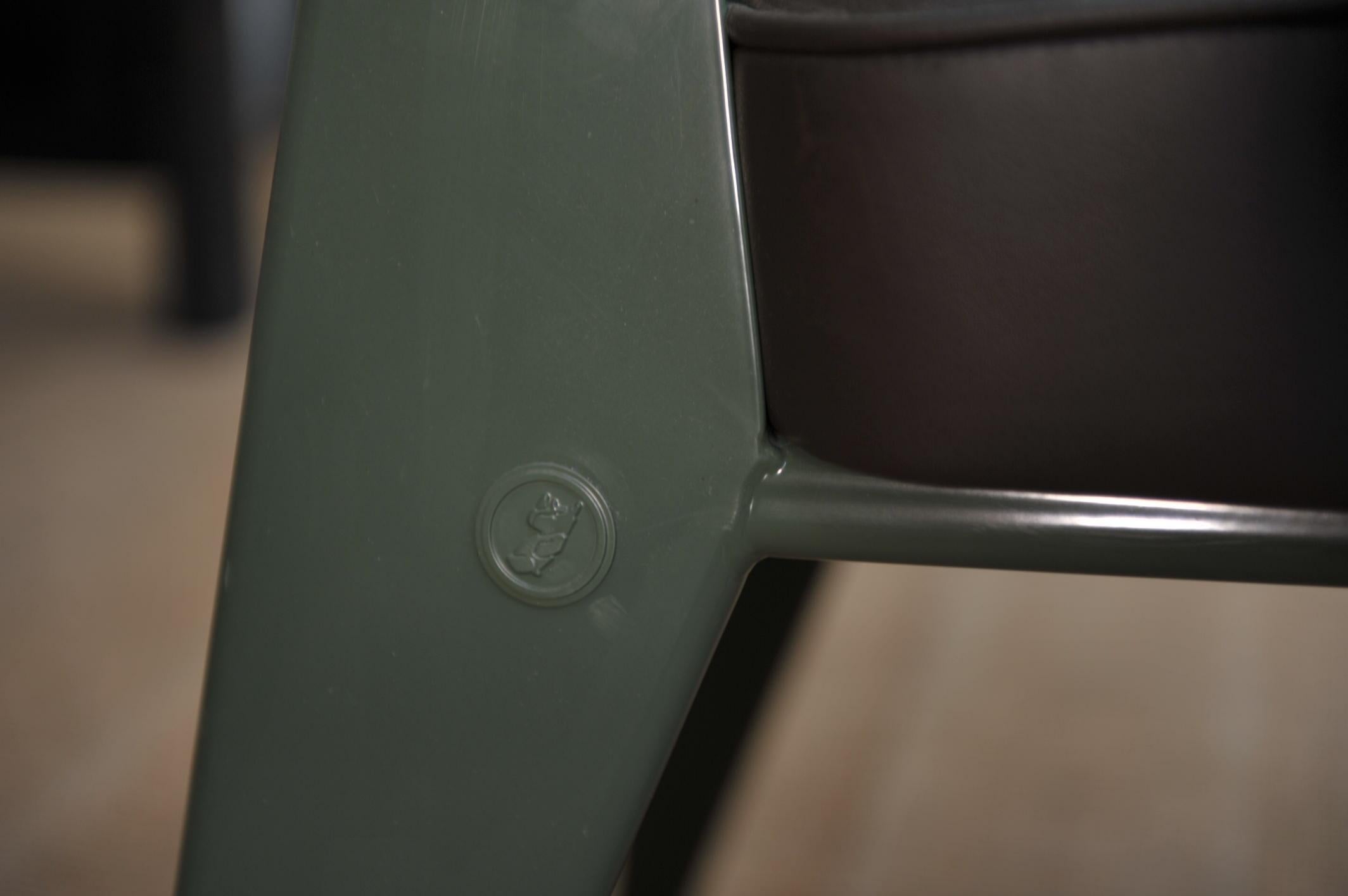Metal Jean Prouvé Limited Edition Leather Steering Chair by G-Star for Vitra Desk