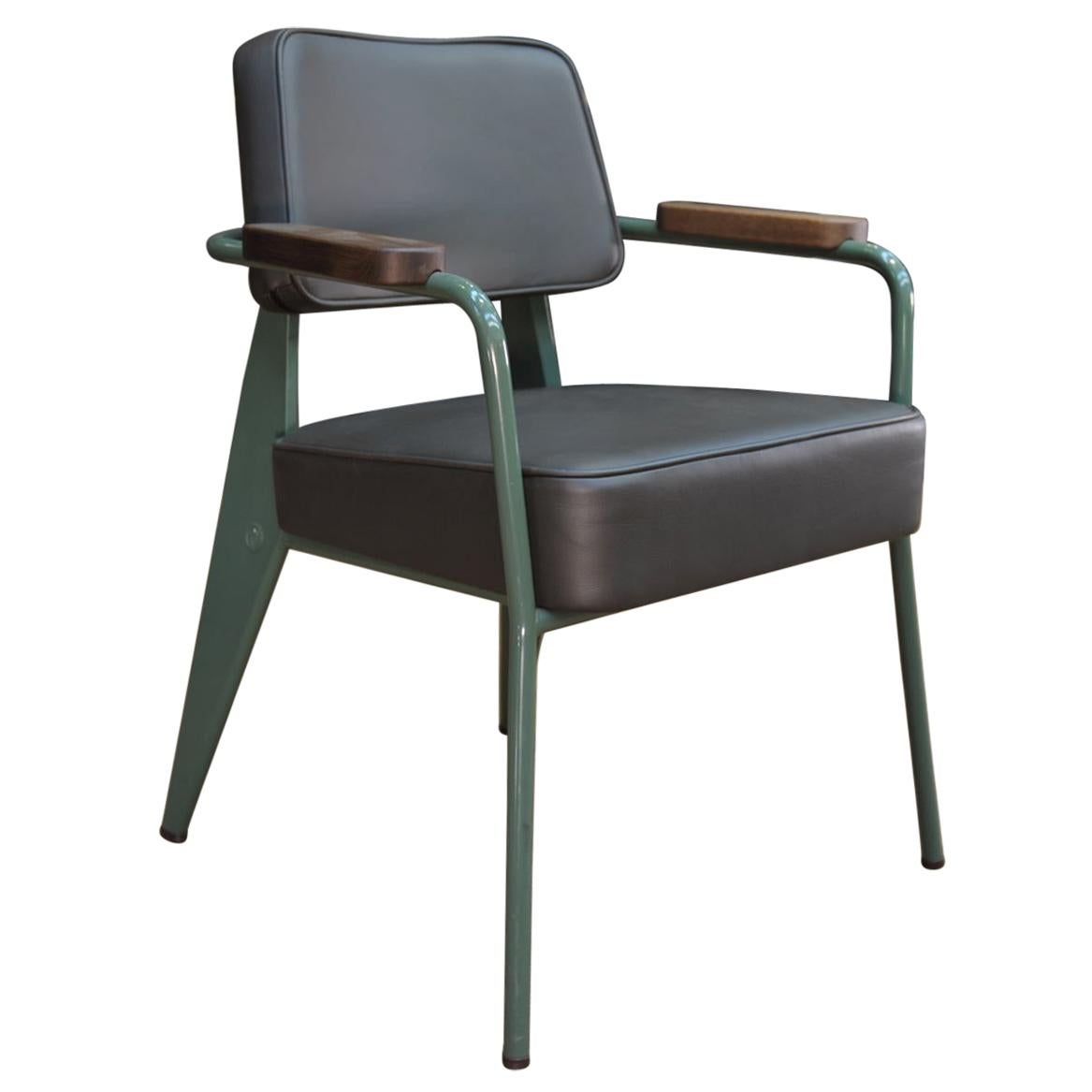 Jean Prouvé Limited Edition Leather Steering Chair by G-Star for Vitra Desk