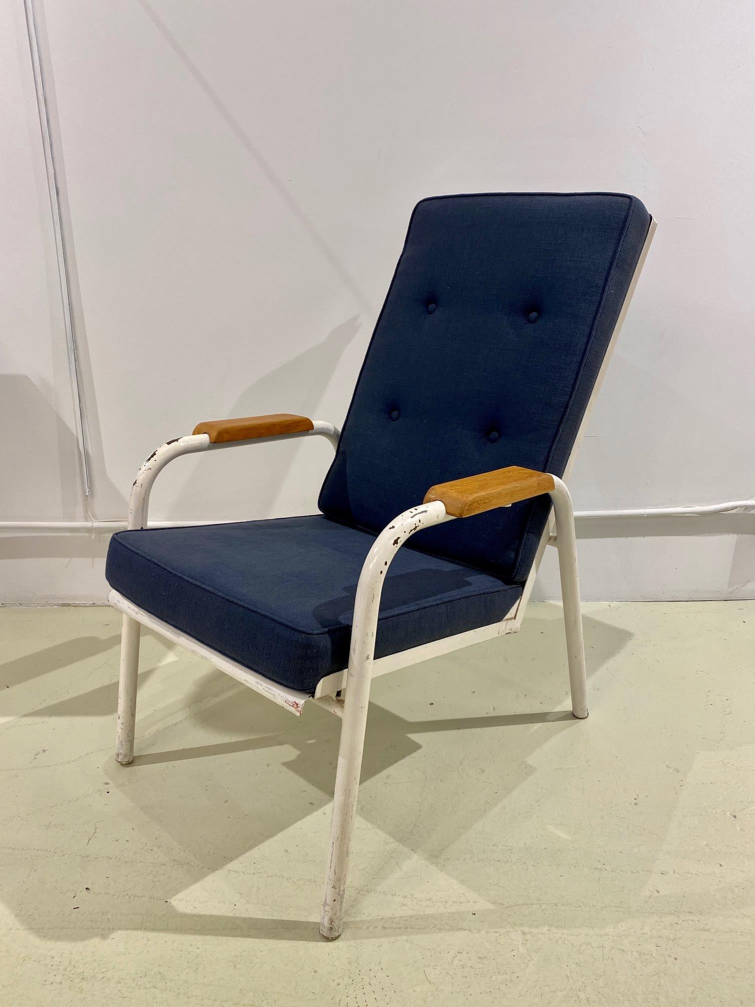 Industrial Jean Prouve Lounge Chair, 1949 For Sale