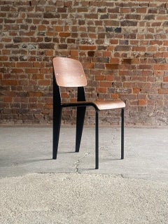 Jean Prouvé Model 305 Black Standard Chair by Atelier Prouvé circa 1950