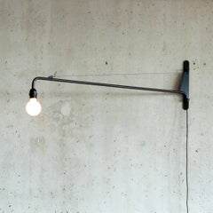 Jean Prouvé Petit Potence Black Wall Lamp by Vitra