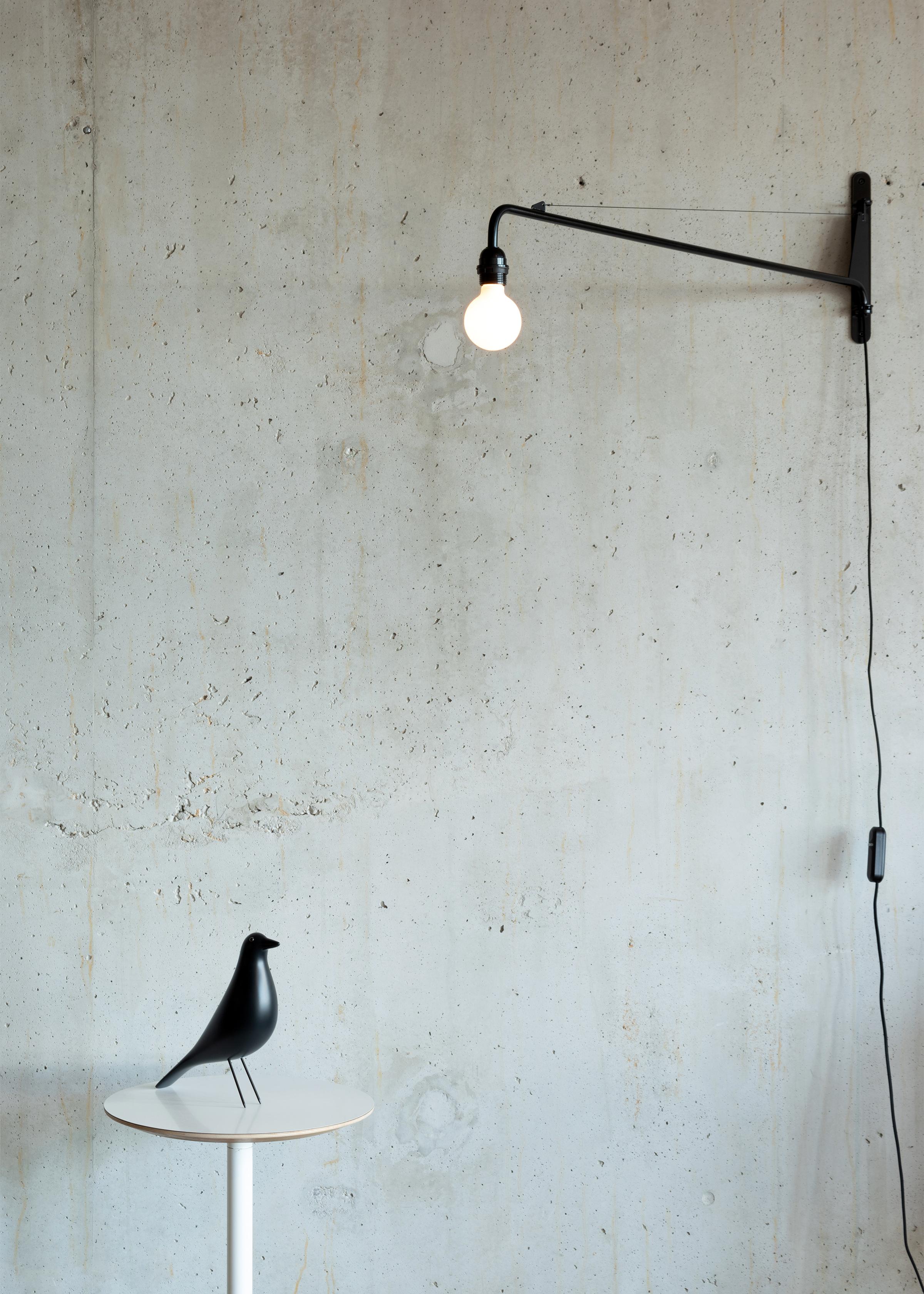 Jean Prouvé Petit Potence Black Wall Lamp by Vitra In Excellent Condition For Sale In Amsterdam, NL