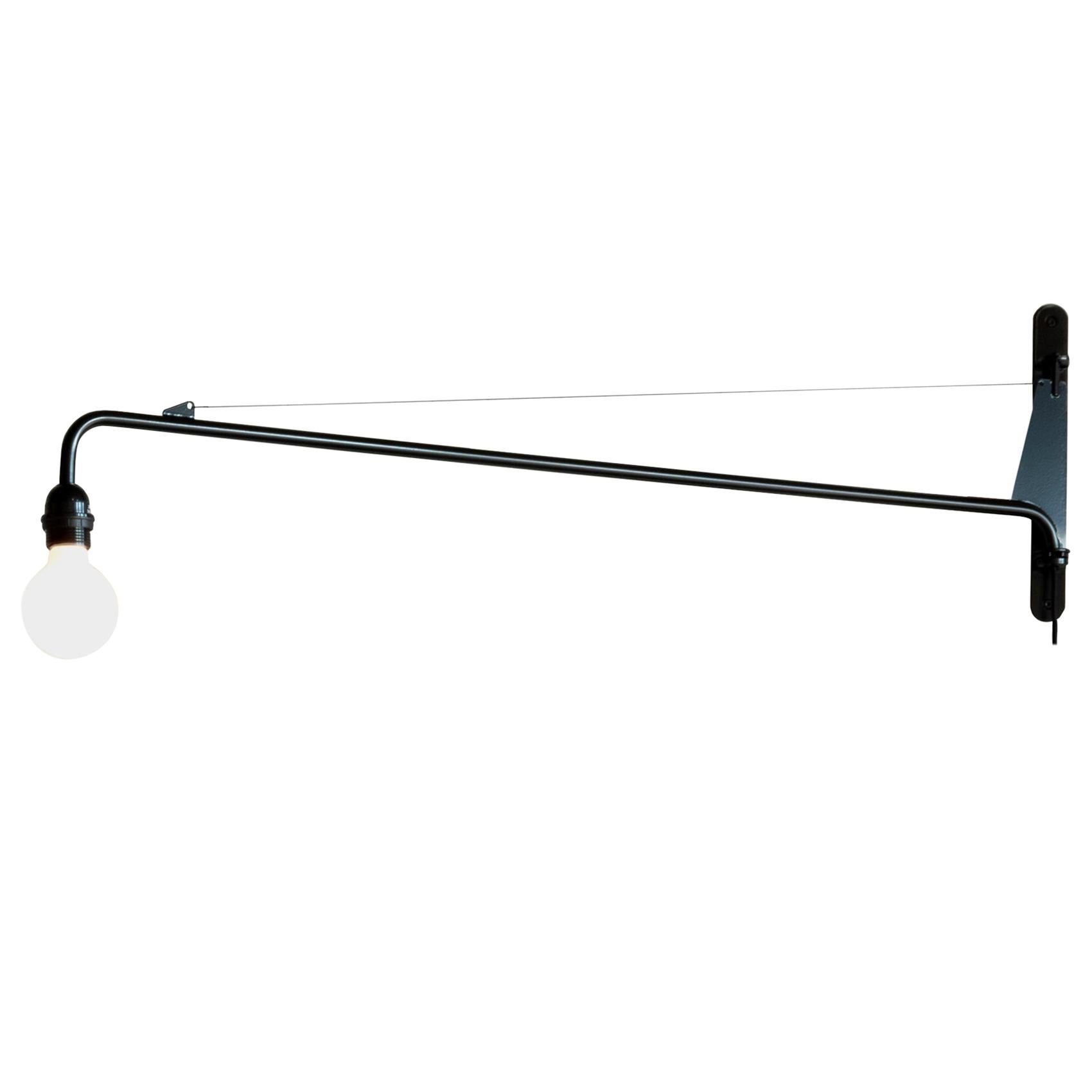 Jean Prouvé Petit Potence Black Wall Lamp by Vitra