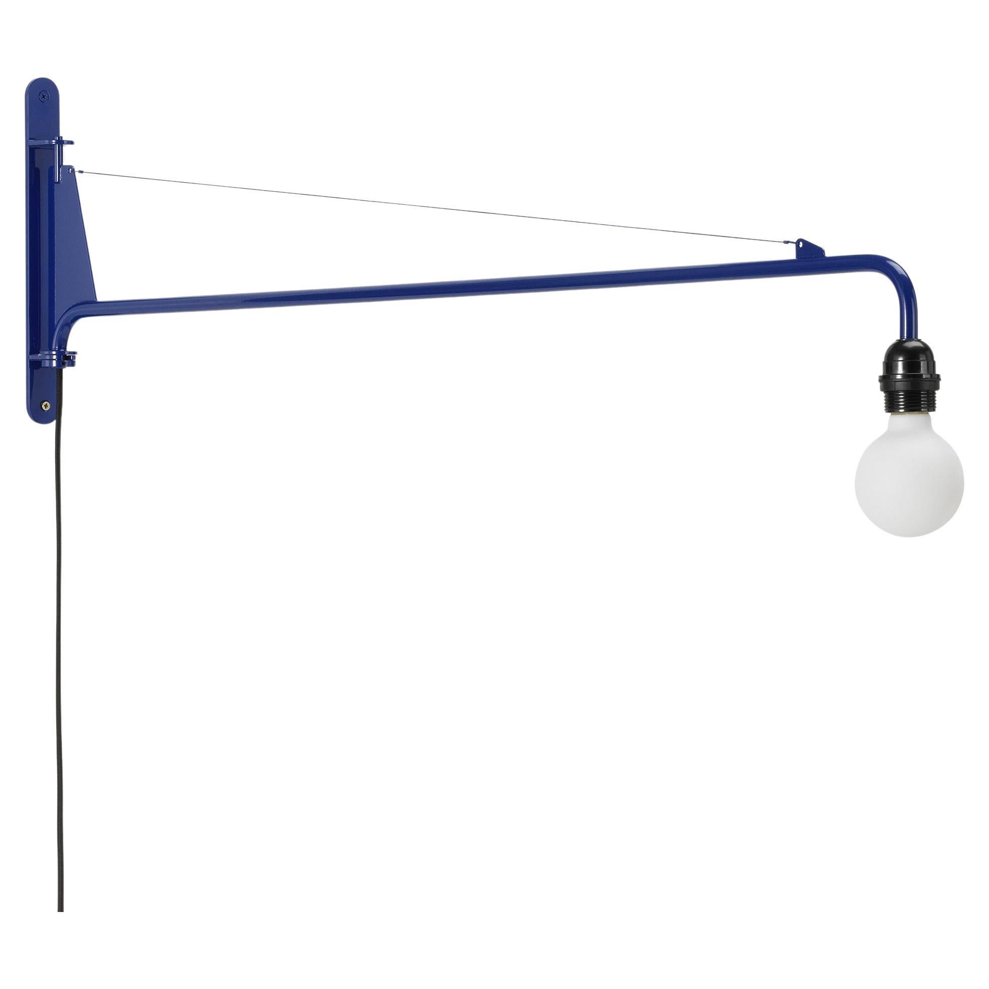 Jean Prouvé Petit Potence Blue (Bleu Marcoule) Wall Lamp by Vitra en vente