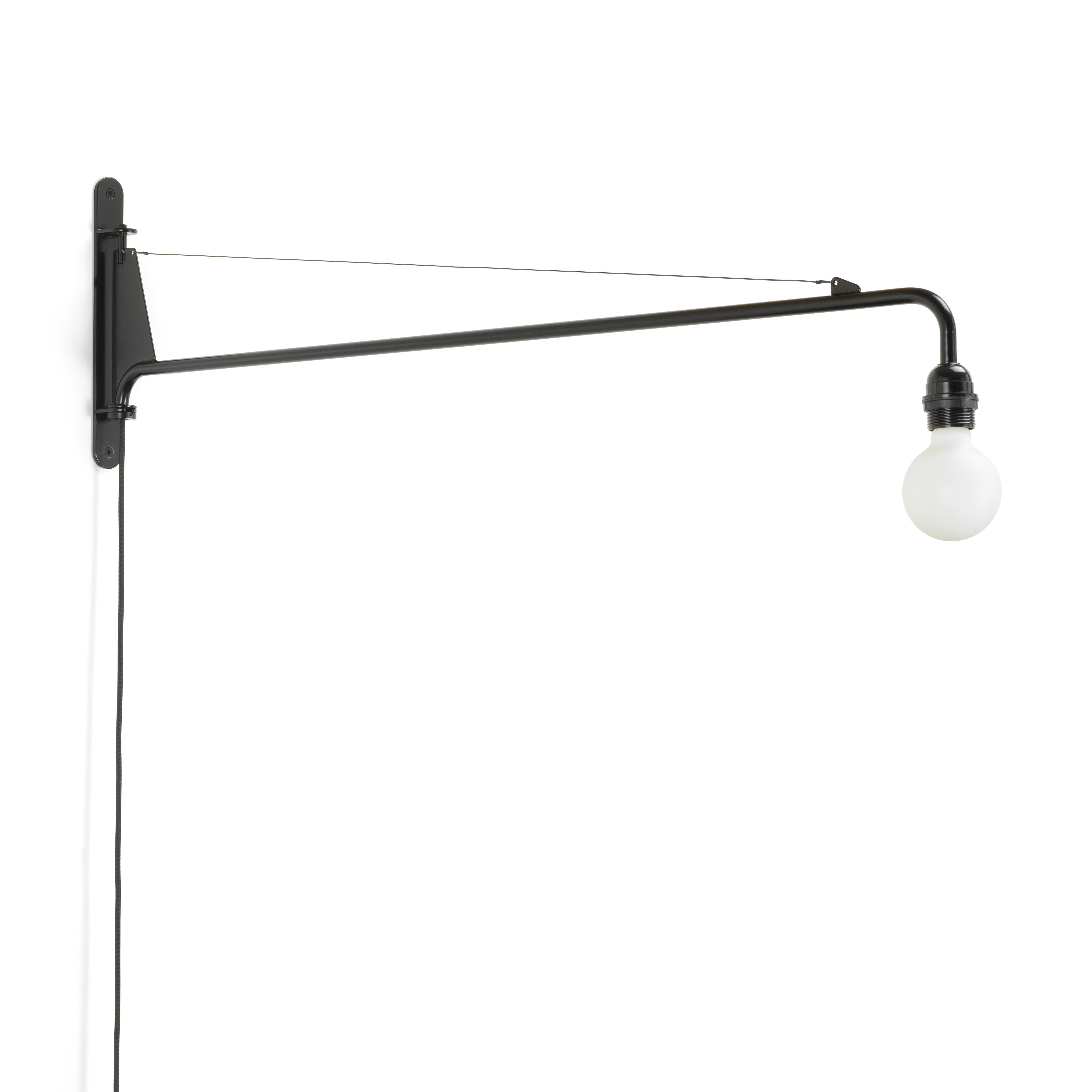 Mid-Century Modern Jean Prouvé 'Petite Potence' Pivoting Wall Light in Black for Vitra For Sale