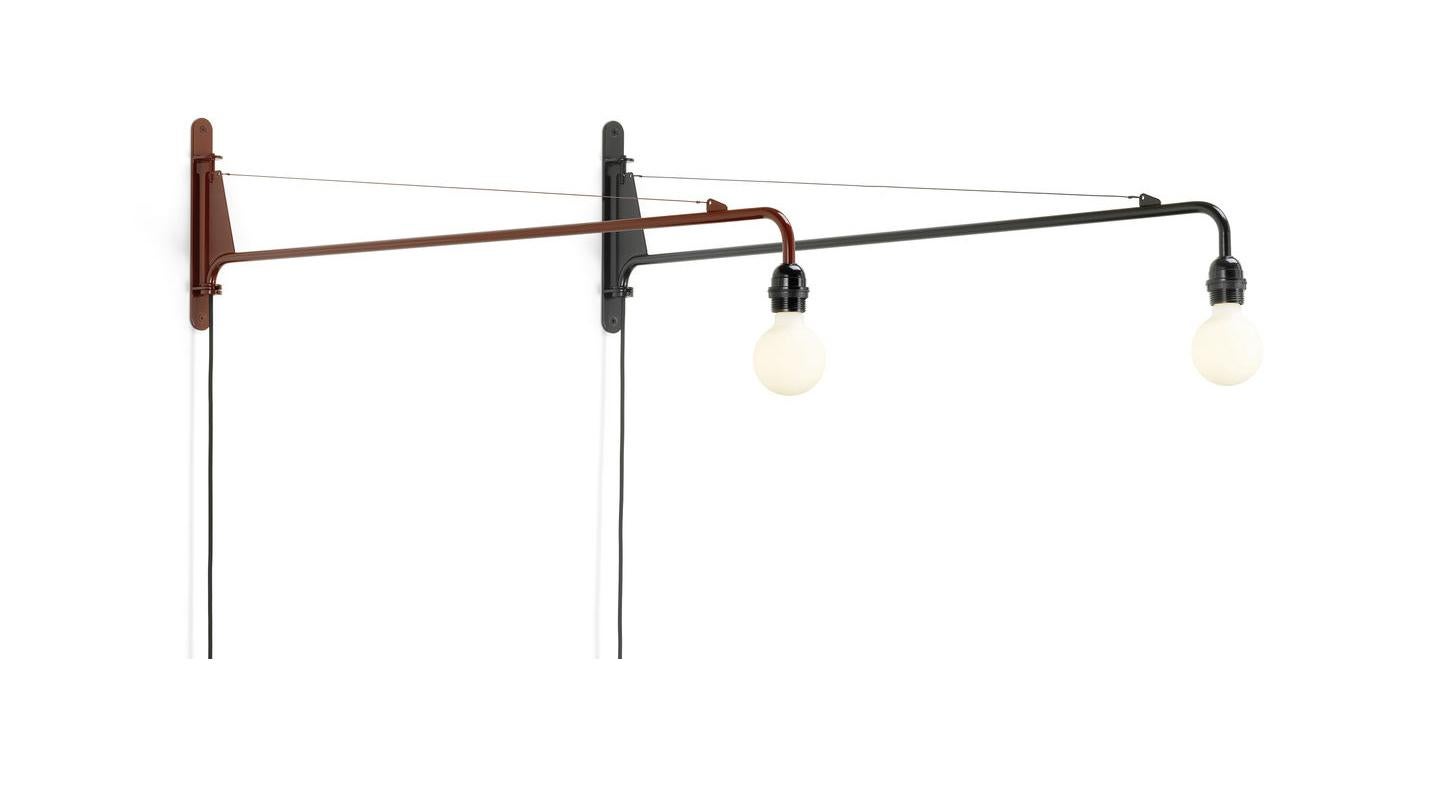 Contemporary Jean Prouvé 'Petite Potence' Pivoting Wall Light in Black for Vitra For Sale