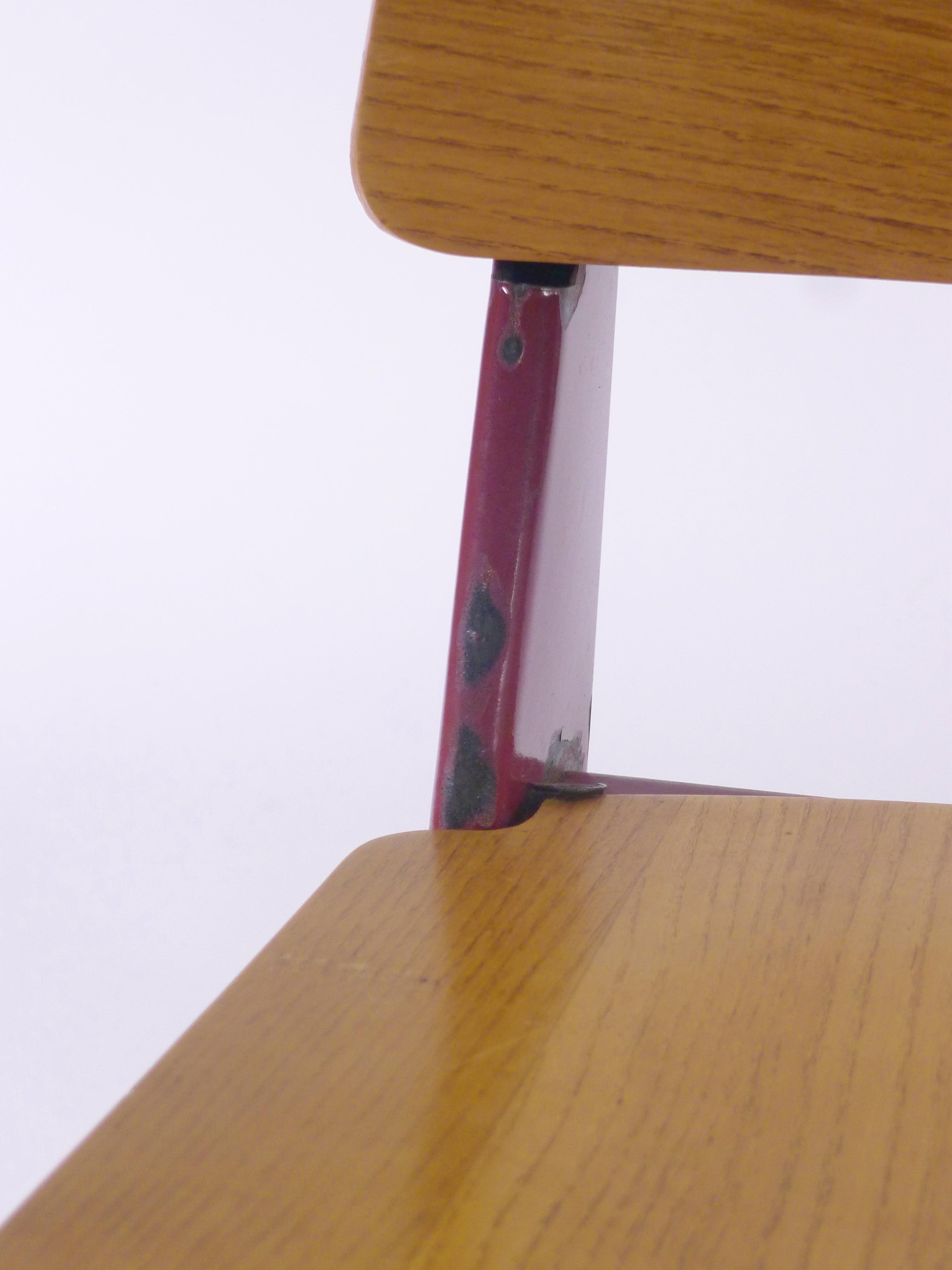 Steel Jean Prouvé, Rare 'Démontable' Cafeteria Chair, model 300, circa 1950-2