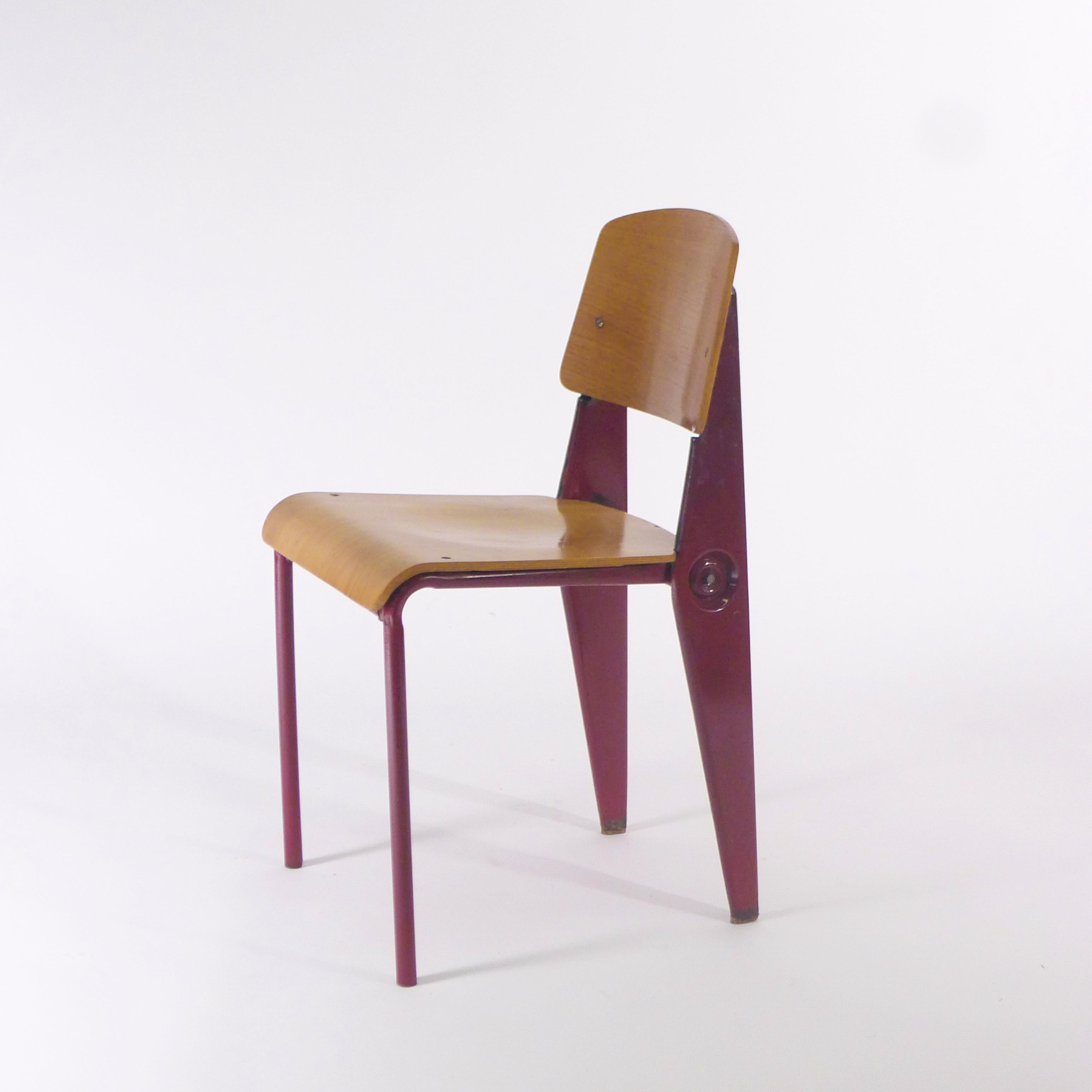 Jean Prouvé, Rare 'Démontable' Cafeteria Chair, model 300, circa 1950-2 2