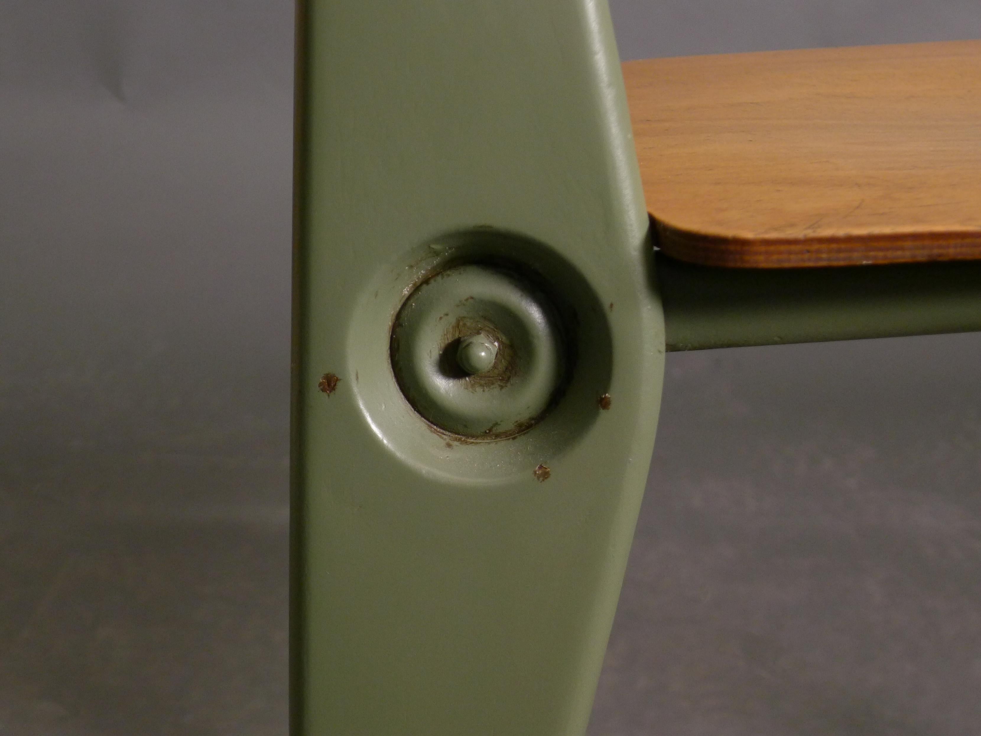 Jean Prouvé, Rare Original 'Demountable' Chair, Birch and Steel, circa 1950-2 7
