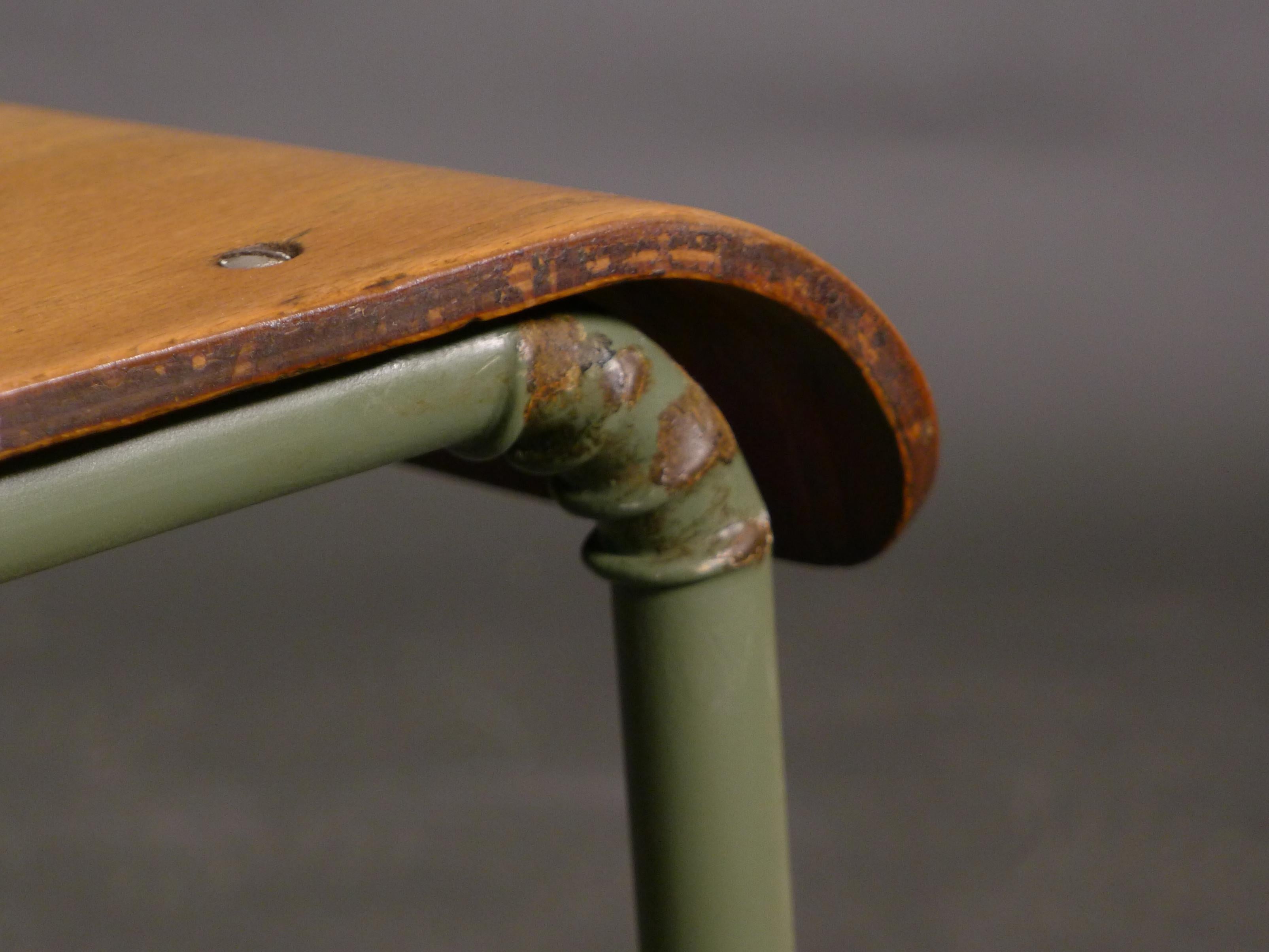 Jean Prouvé, Rare Original 'Demountable' Chair, Birch and Steel, circa 1950-2 9
