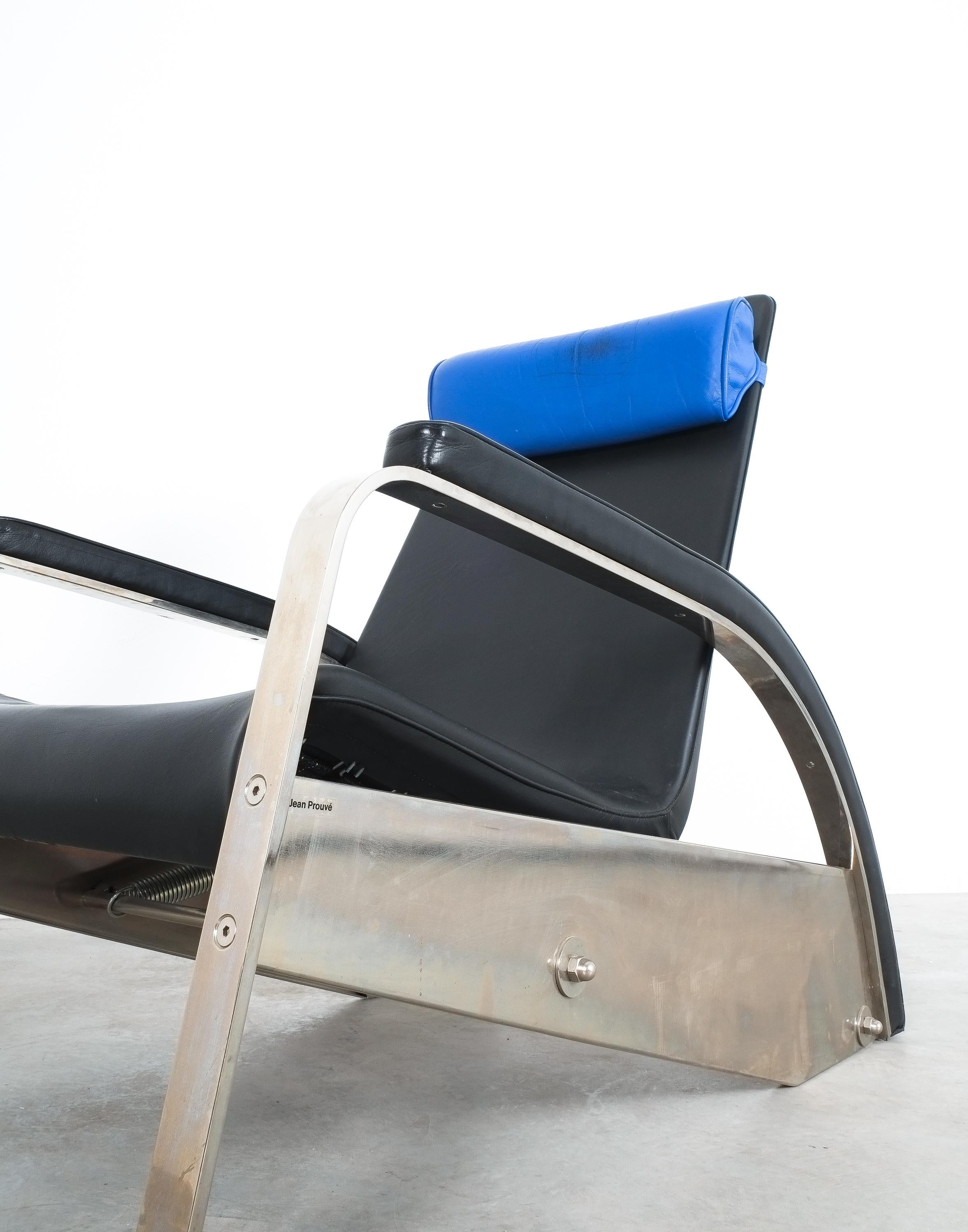 German Jean Prouvé Reclining Grand Repos Lounge Chair