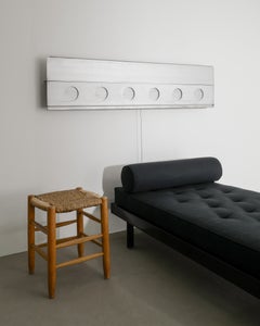 Jean Prouvé SCAL Daybed & Aluminium Areator Panel, Charlotte Perriand N17 Hocker