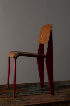 Jean Prouve Standard Chair in Japanese Red