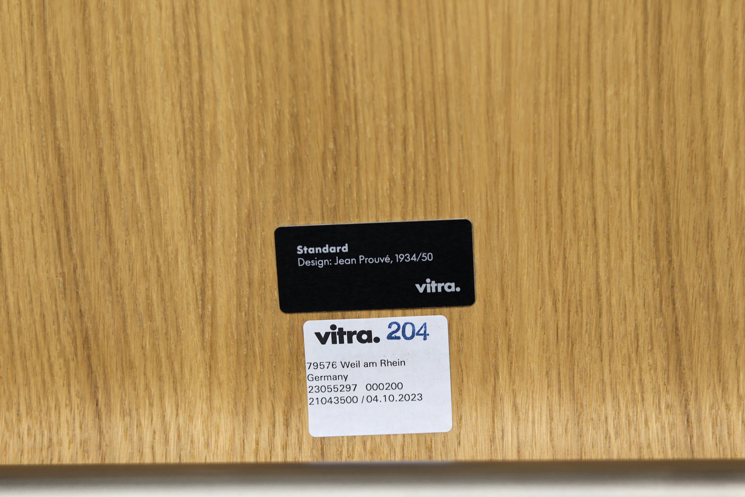 Jean Prouvé Standard Chair Limited RAW Steel and Natural Oak by Vitra 3
