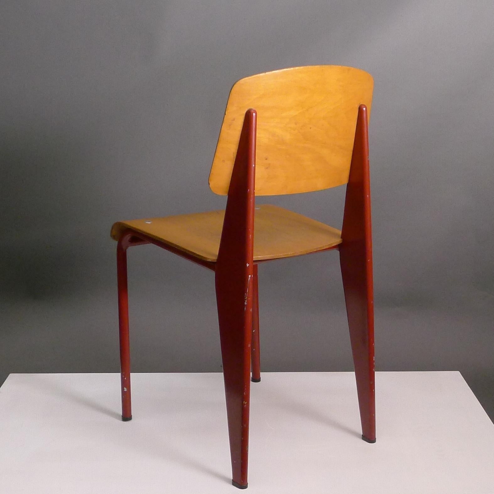 Jean Prouvé, Standard Chair, Metropole No.305, 1950s Original 4