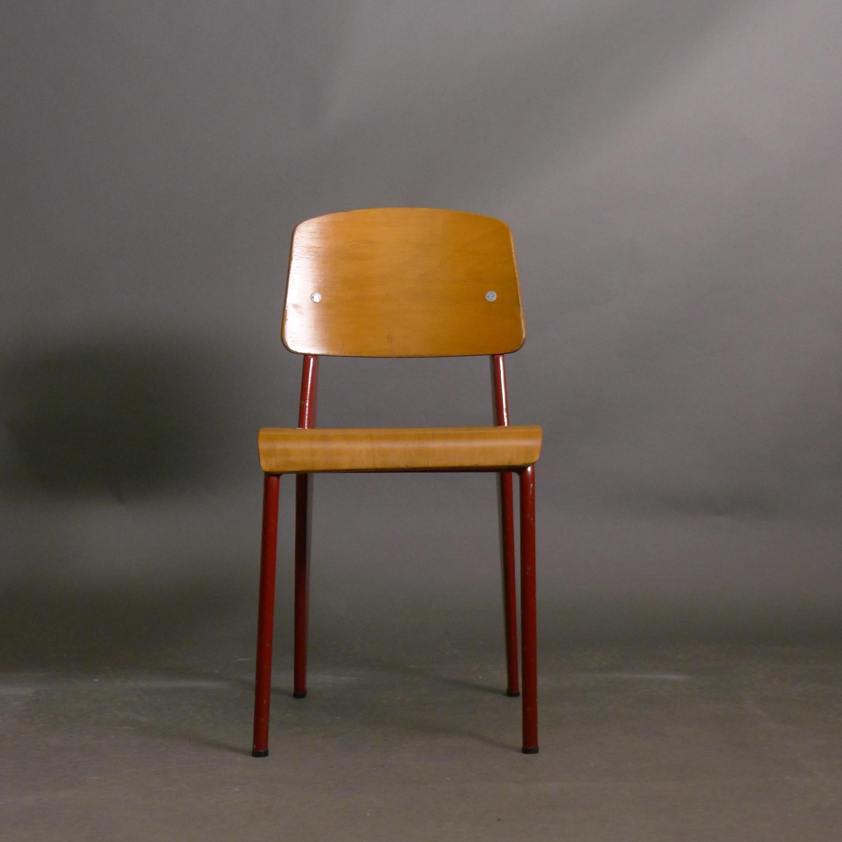 Mid-Century Modern Jean Prouvé, Standard Chair, Metropole No.305, 1950s Original