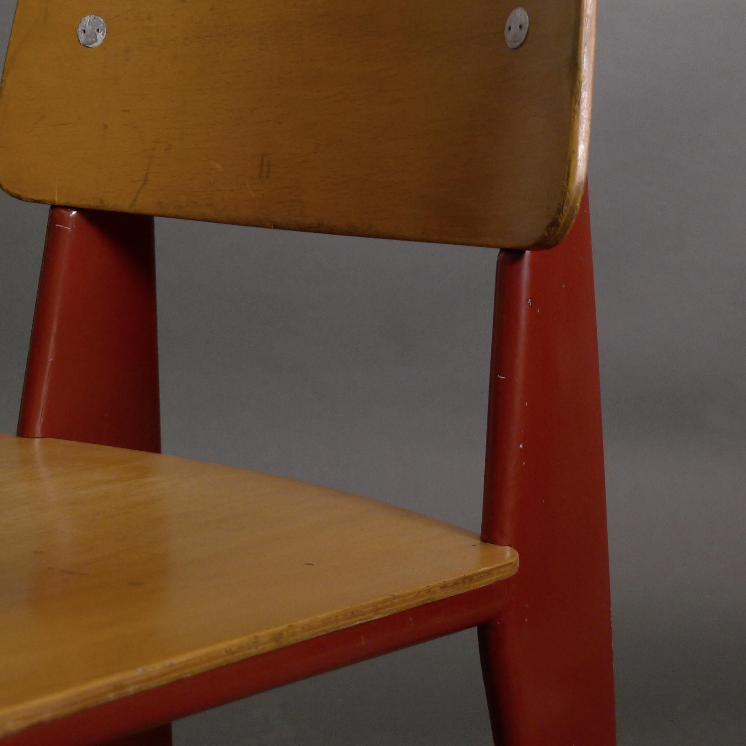 Mid-20th Century Jean Prouvé, Standard Chair, Metropole No.305, 1950s Original