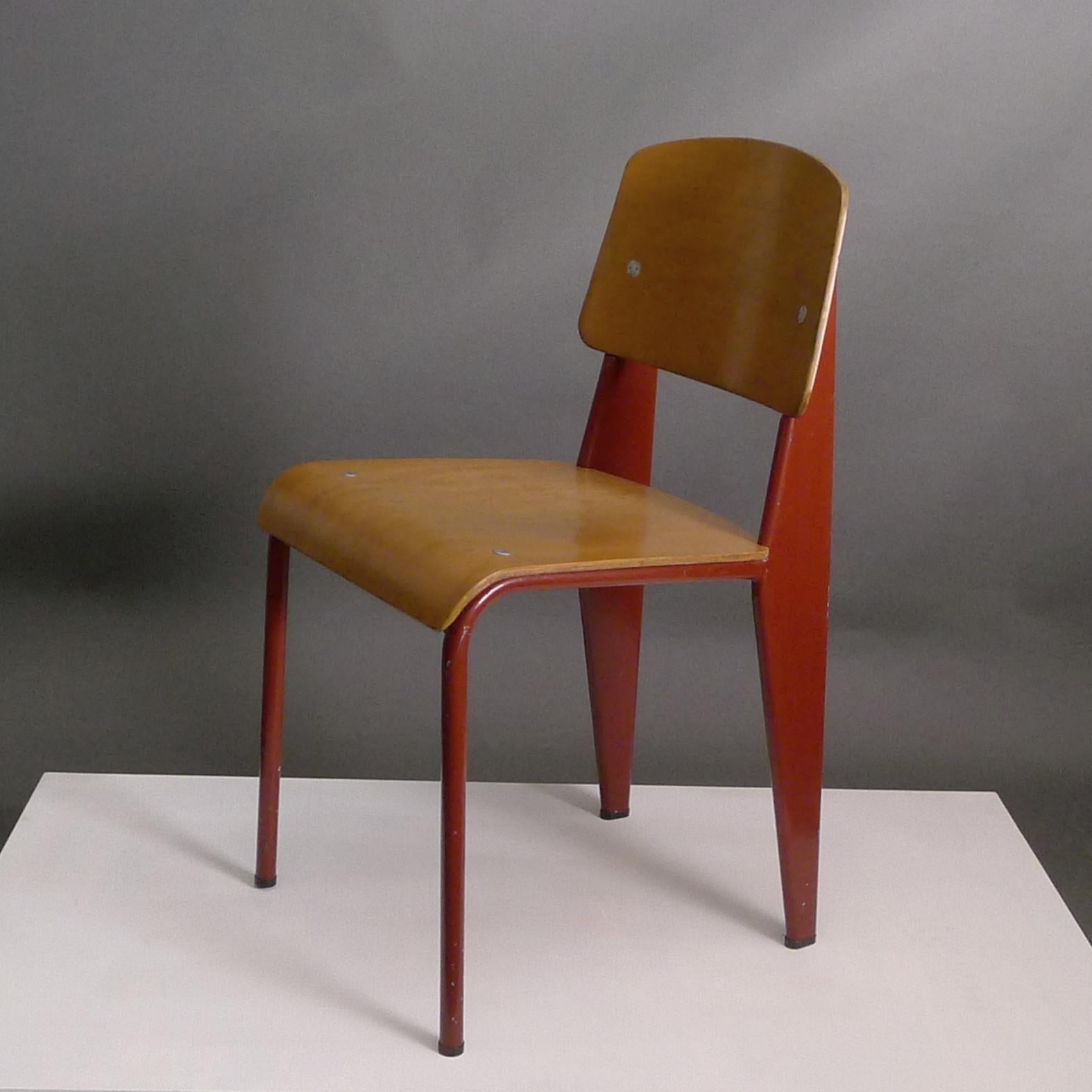 Jean Prouvé, Standard Chair, Metropole No.305, 1950s Original 2