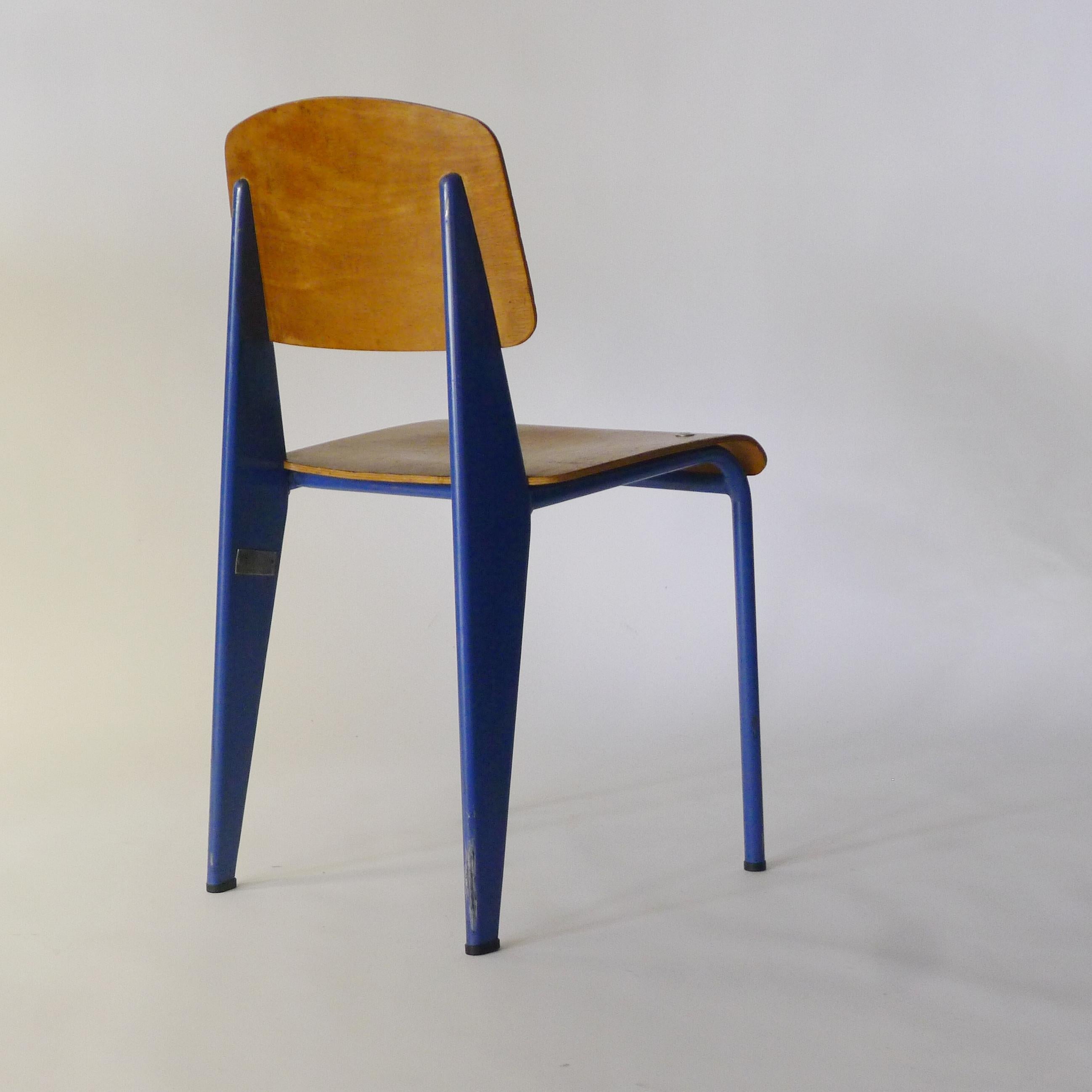 Jean Prouvé, Standard Chair, model 305, from the CEA, Marcoule, authentic c.1954 7
