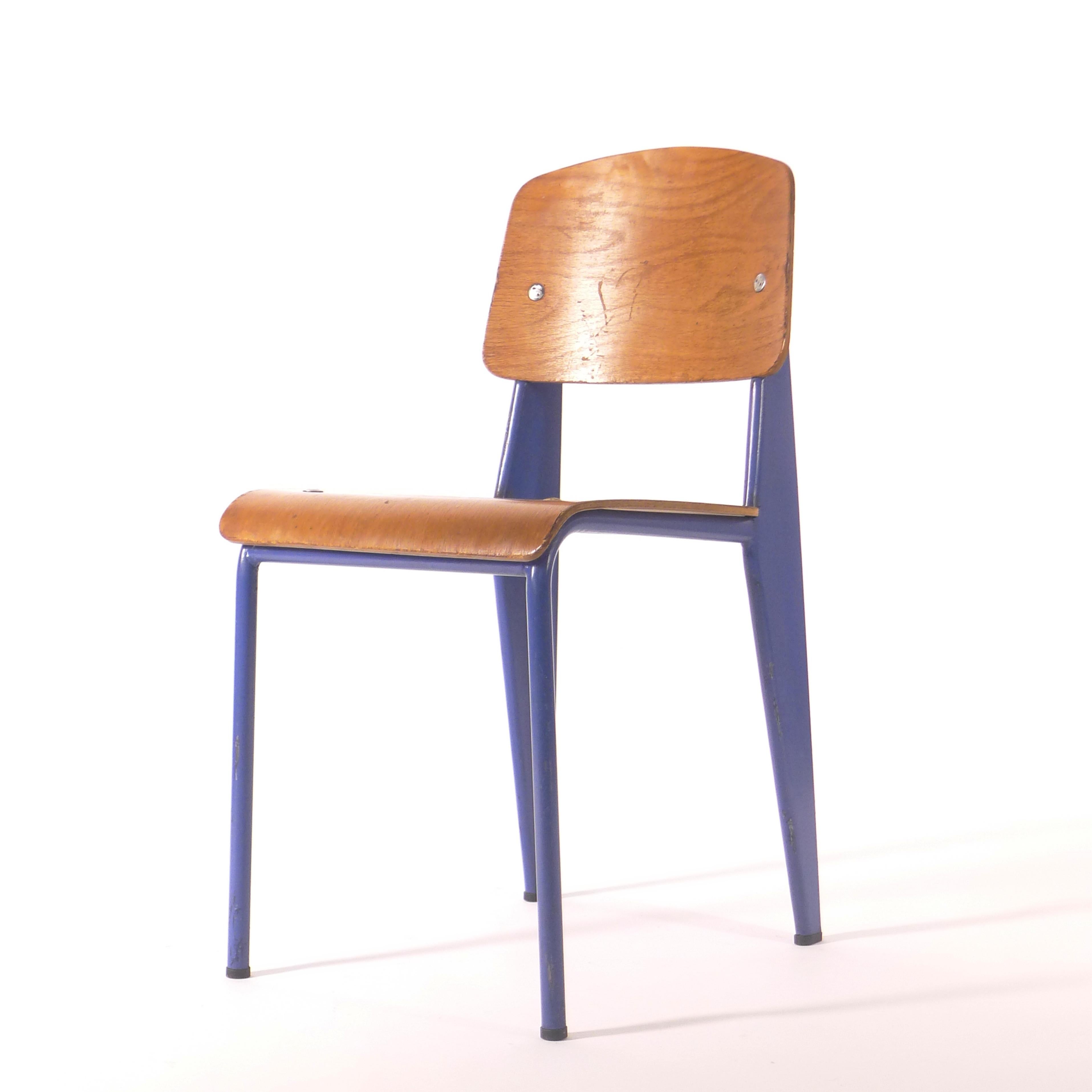 Jean Prouvé, Standard Chair, model 305, from the CEA, Marcoule, authentic c.1954 8