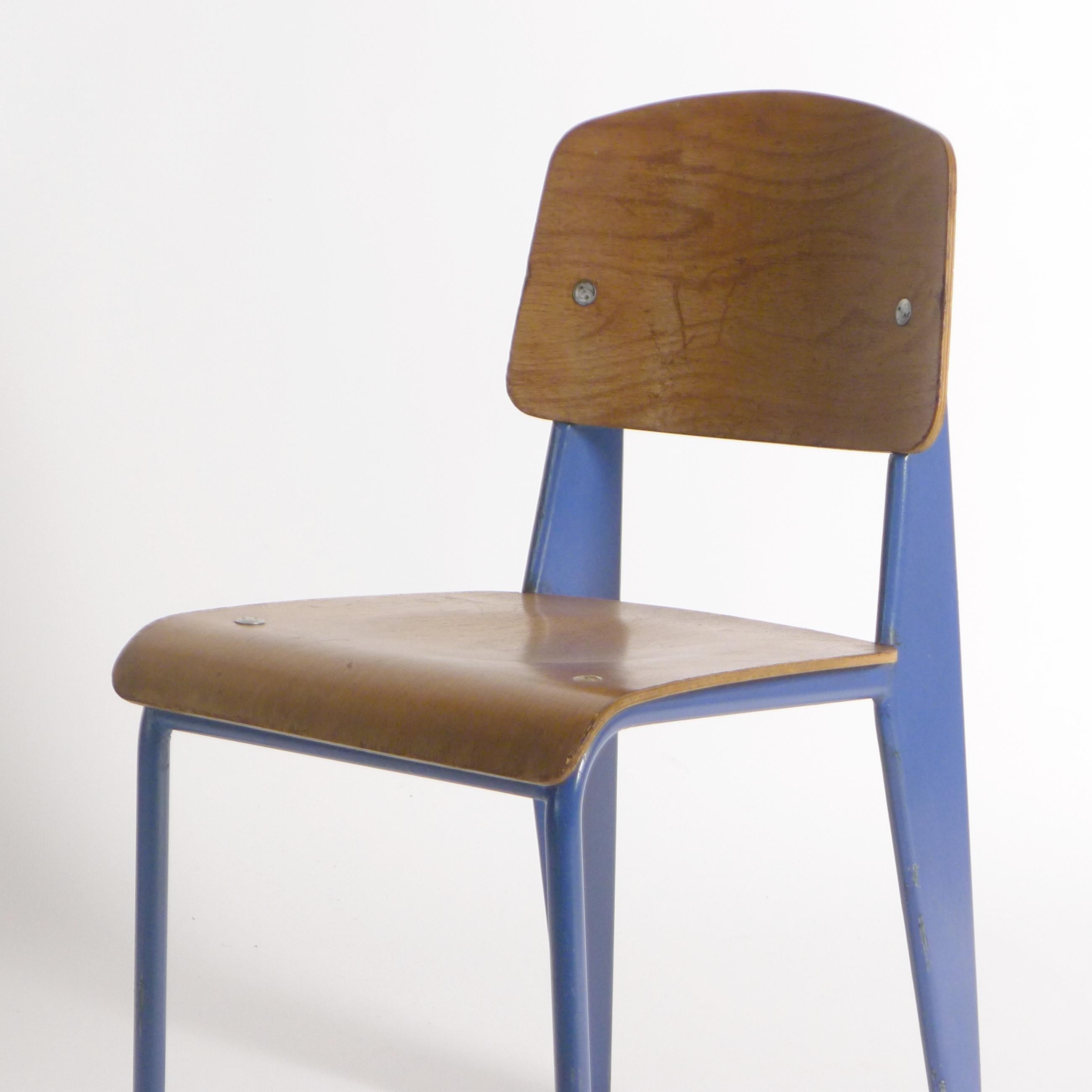 Jean Prouvé, Standard Chair, model 305, from the CEA, Marcoule, authentic c.1954 9