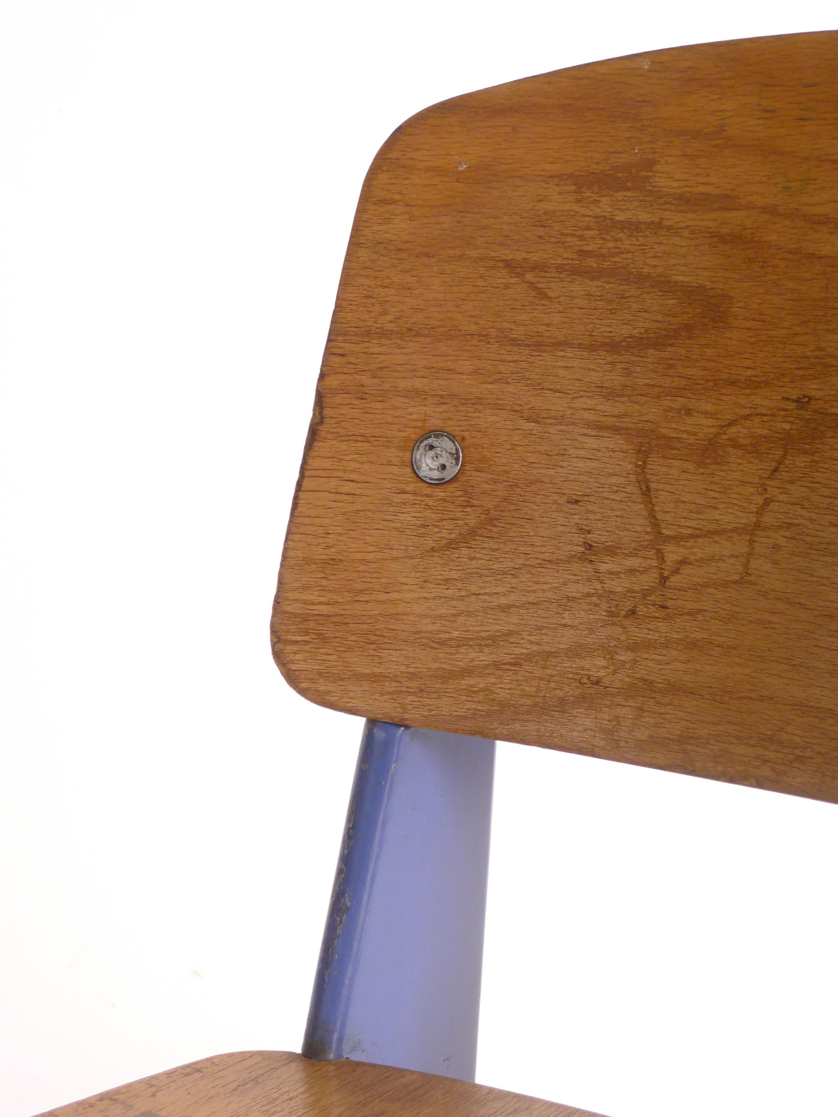 Jean Prouvé, Standard Chair, model 305, from the CEA, Marcoule, authentic c.1954 11